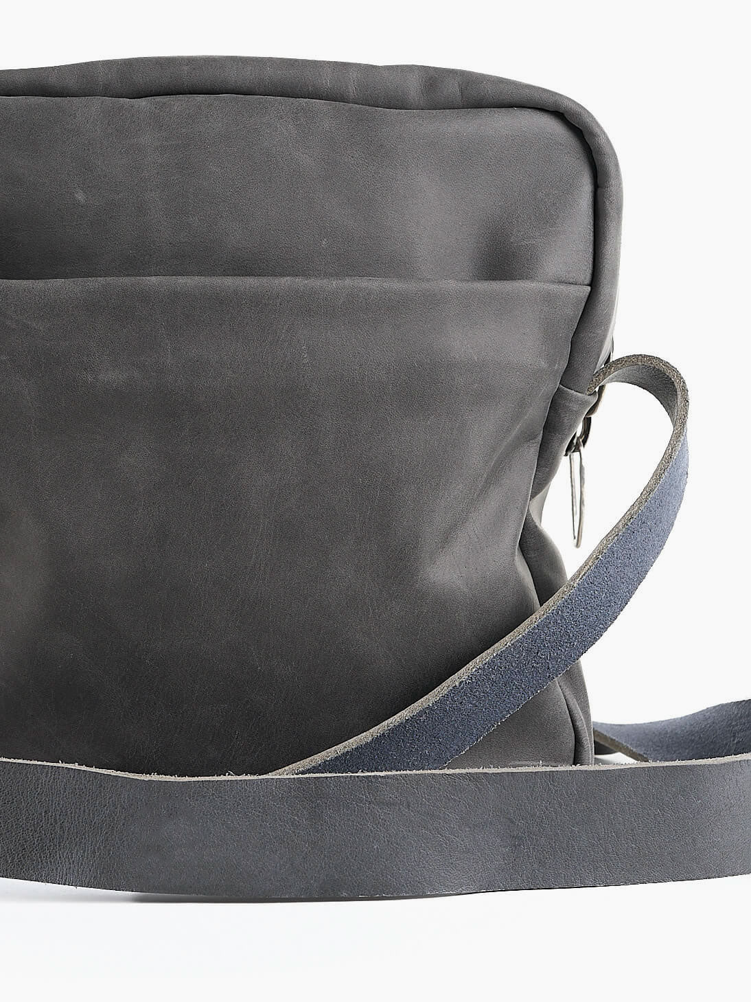 Waxed Nubuck Leather Crossbody Bag