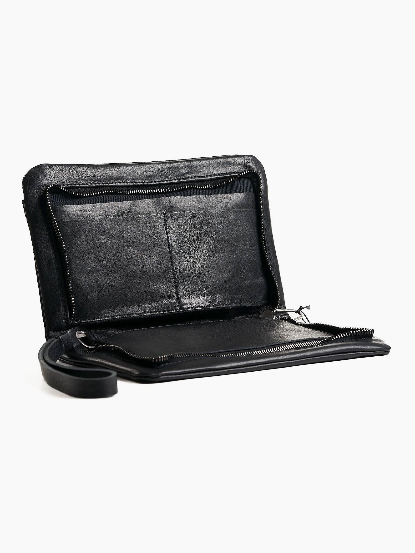 Zipper Wallet with Silver Hardware