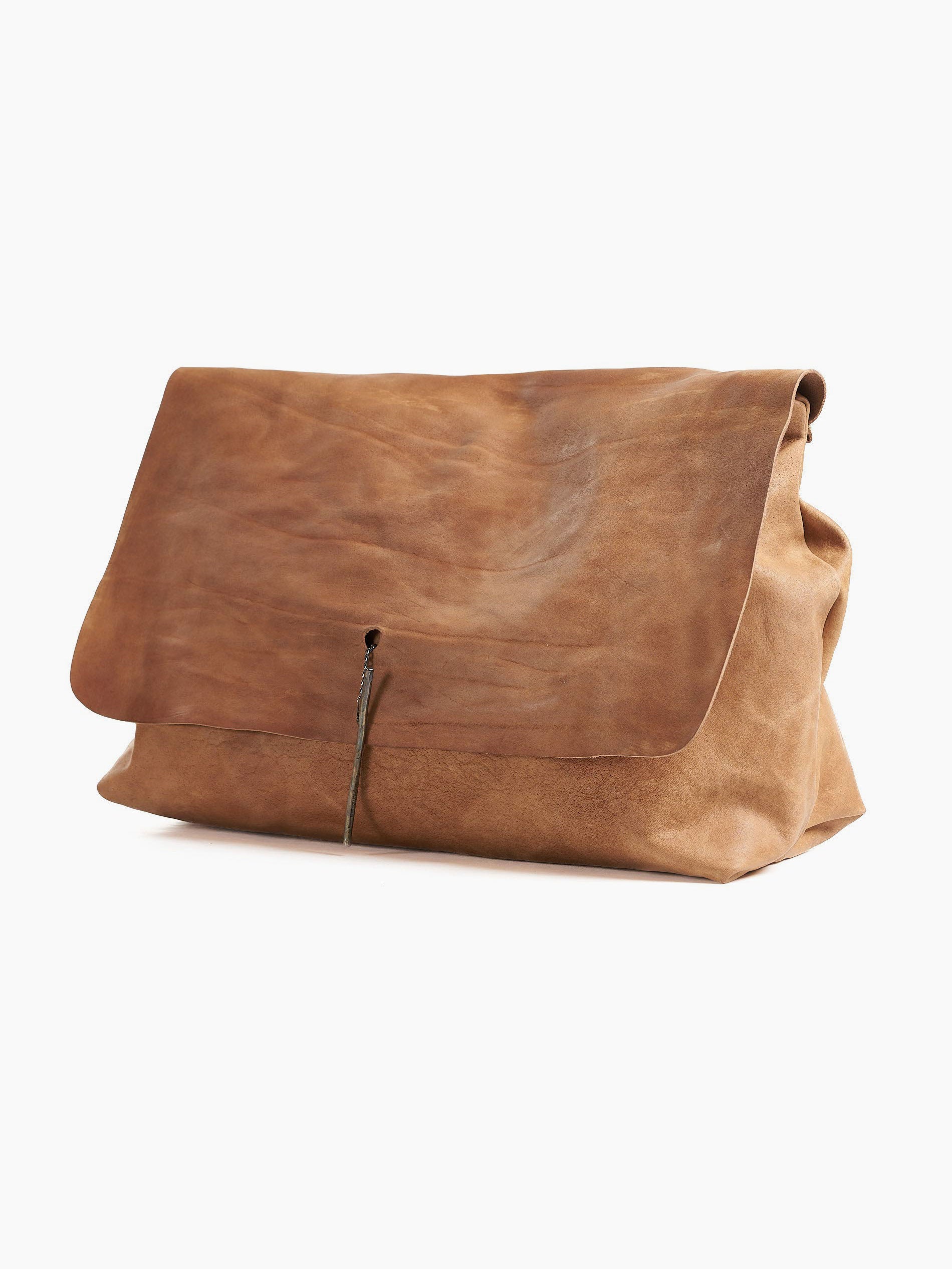 Shoulder Bag with Silver Bar Closure