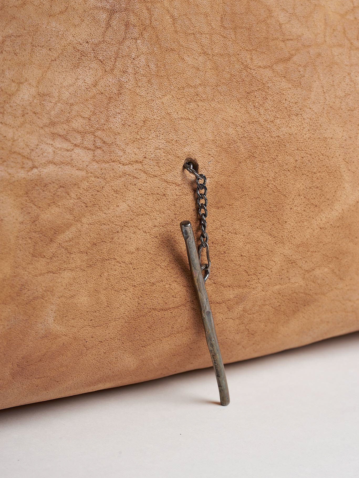 Shoulder Bag with Silver Bar Closure