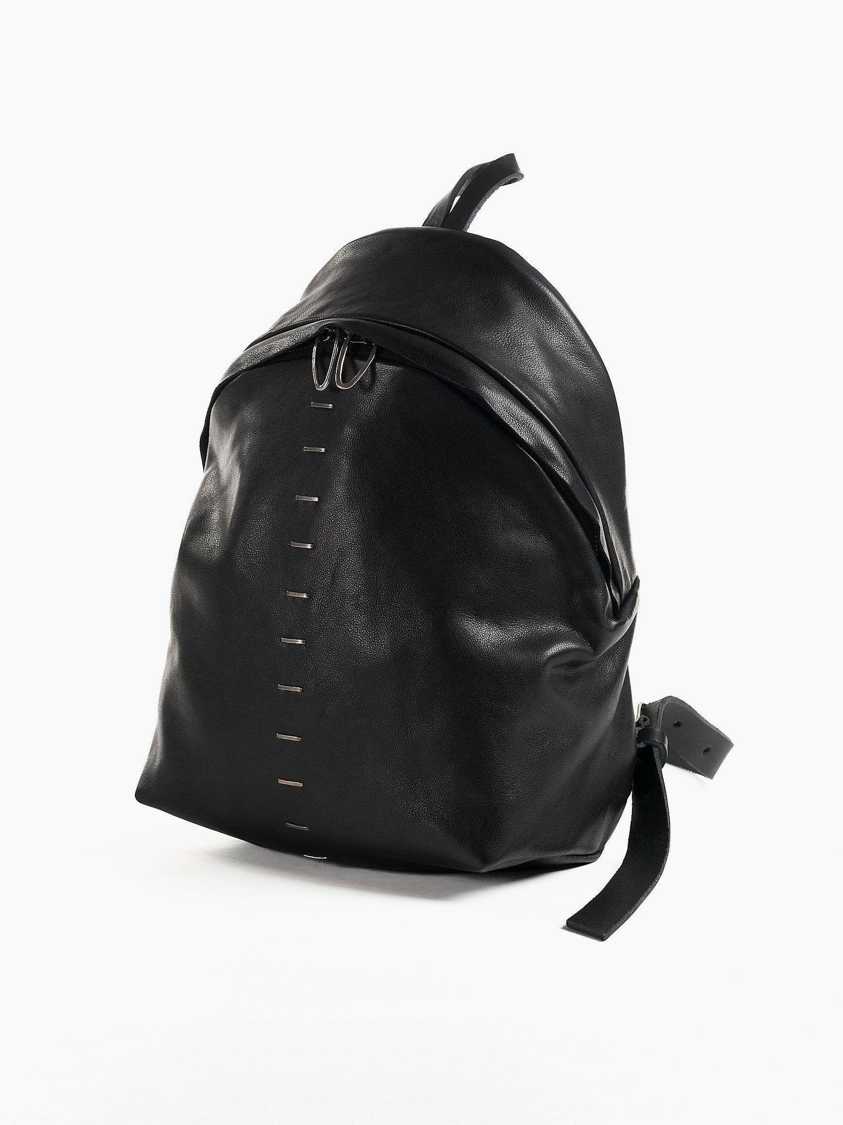 Mini Backpack with Silver Detailing