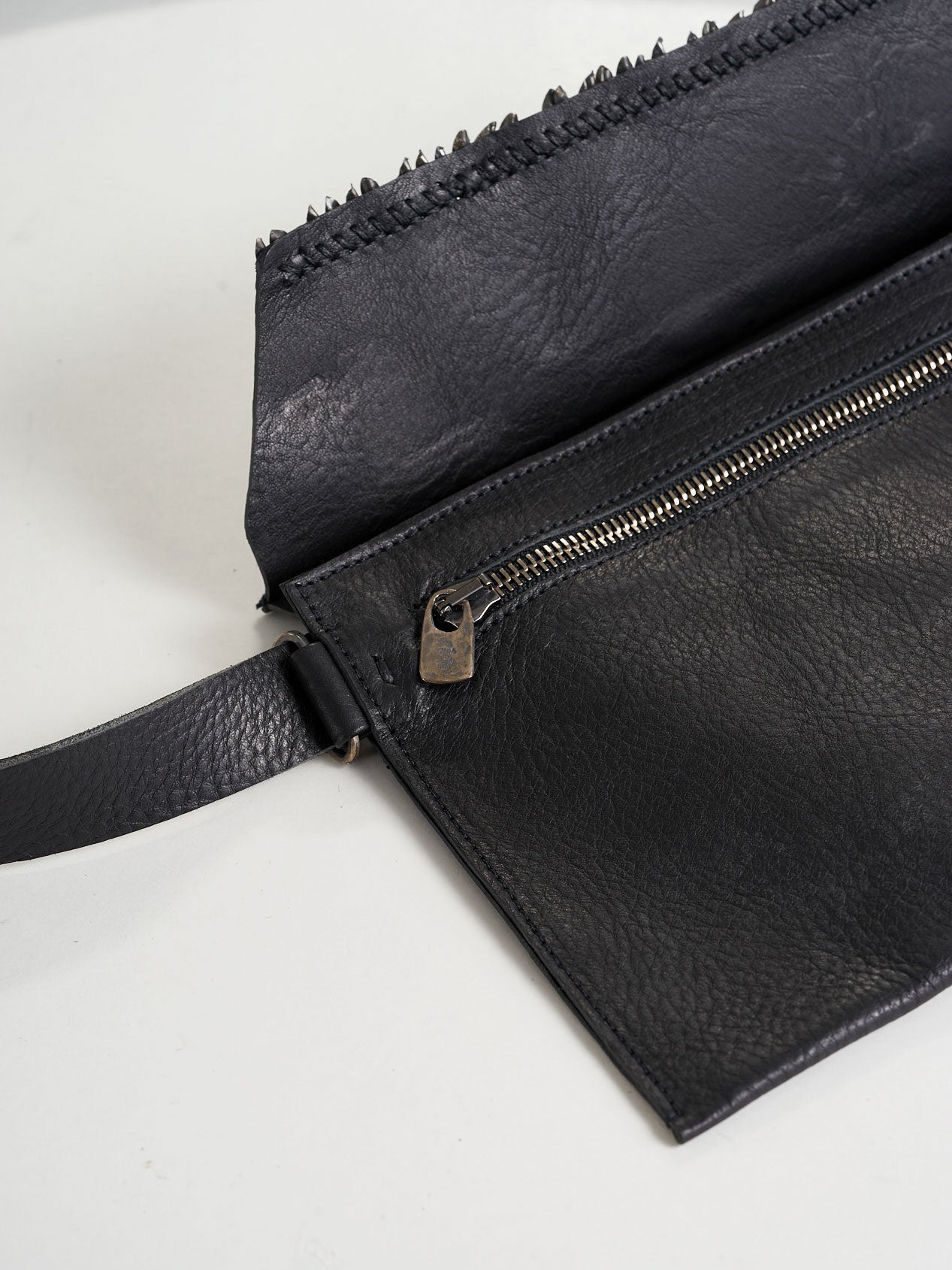 Belt Bag with Silver Leaves