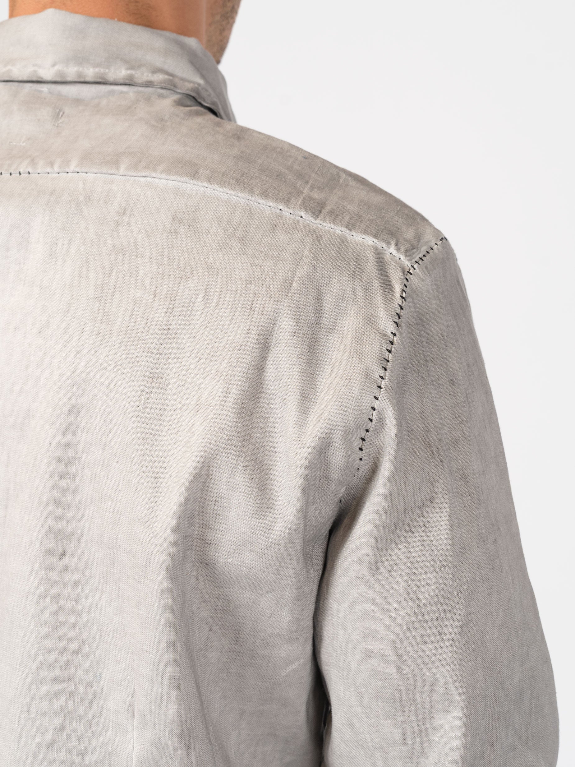 Distressed Linen Blend Shirt
