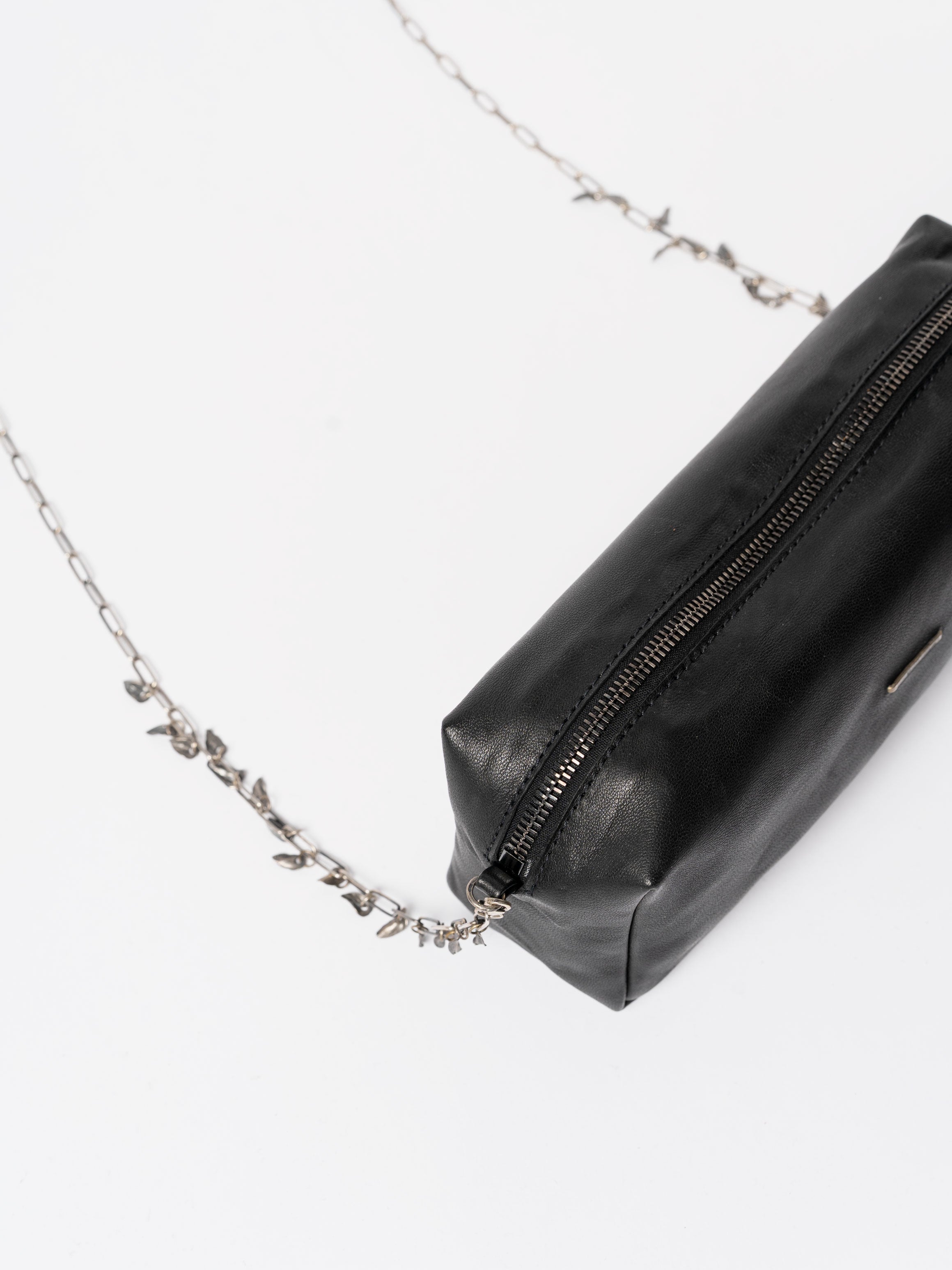 Shoulder Bag with 925 Silver Leaves