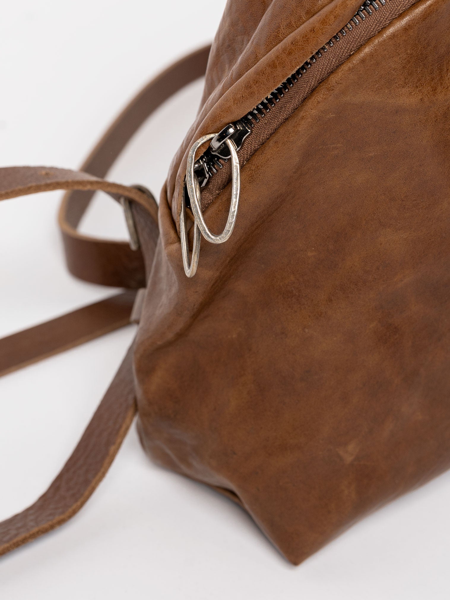 Mini Backpack with Silver Detailing