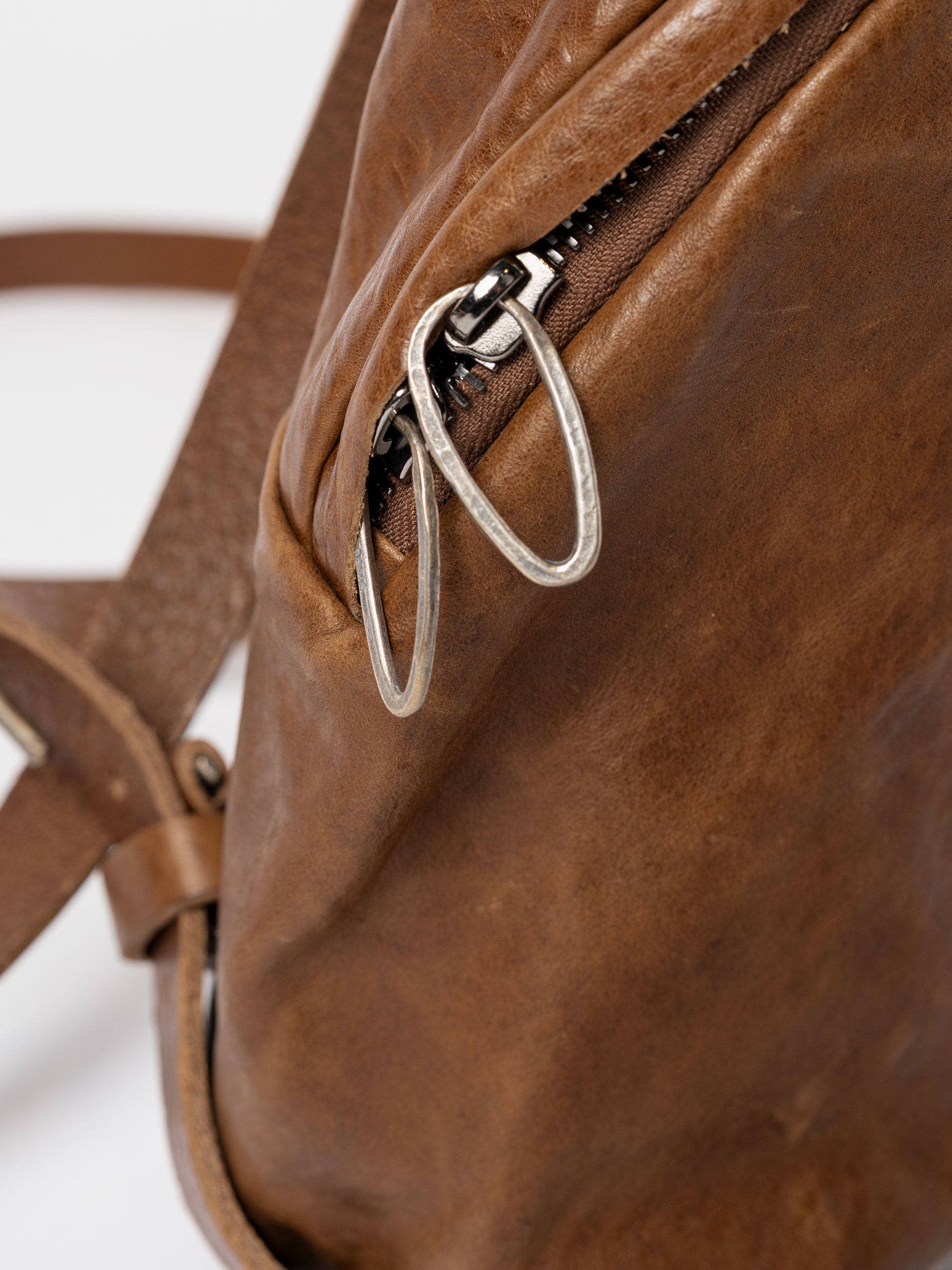 Mini Backpack with Silver Detailing
