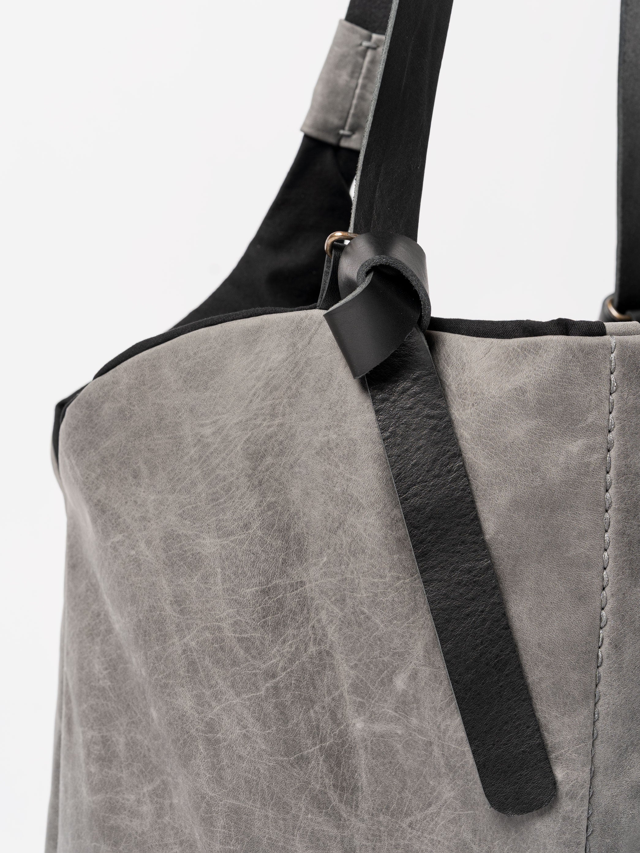 Calfskin and Cotton Shopper
