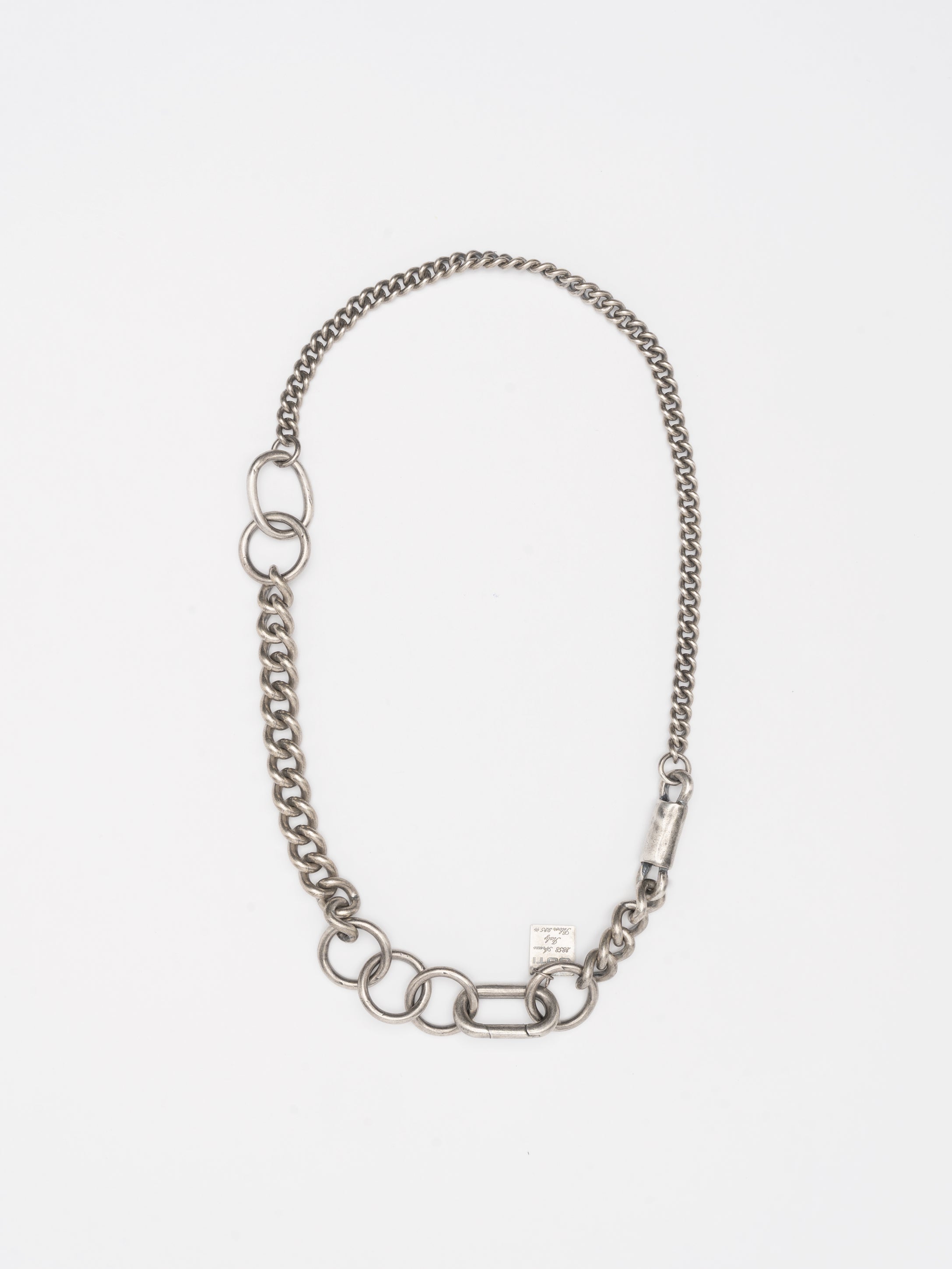 Mixed Link Silver Necklace