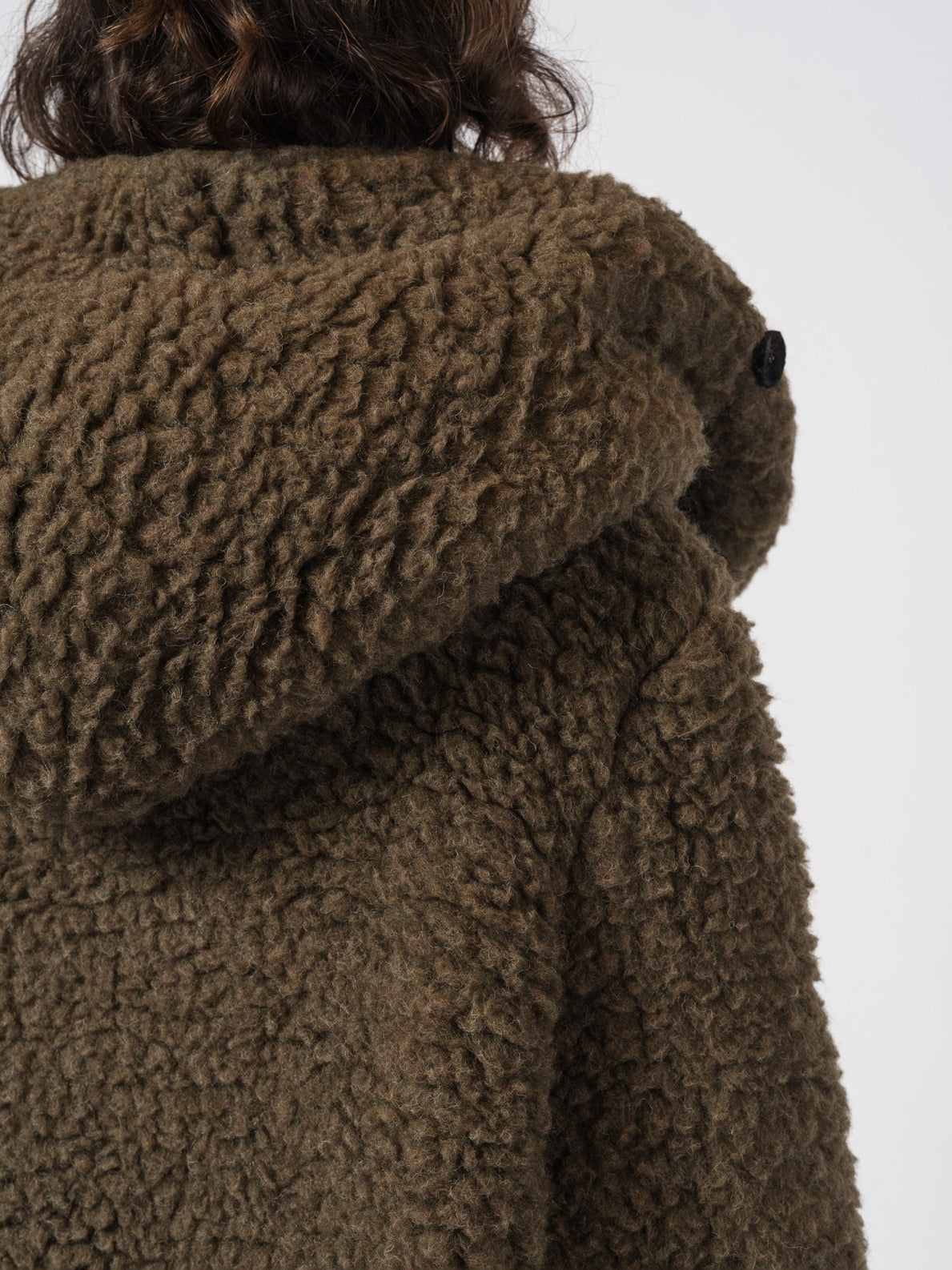 Wool-Blend Hooded Coat