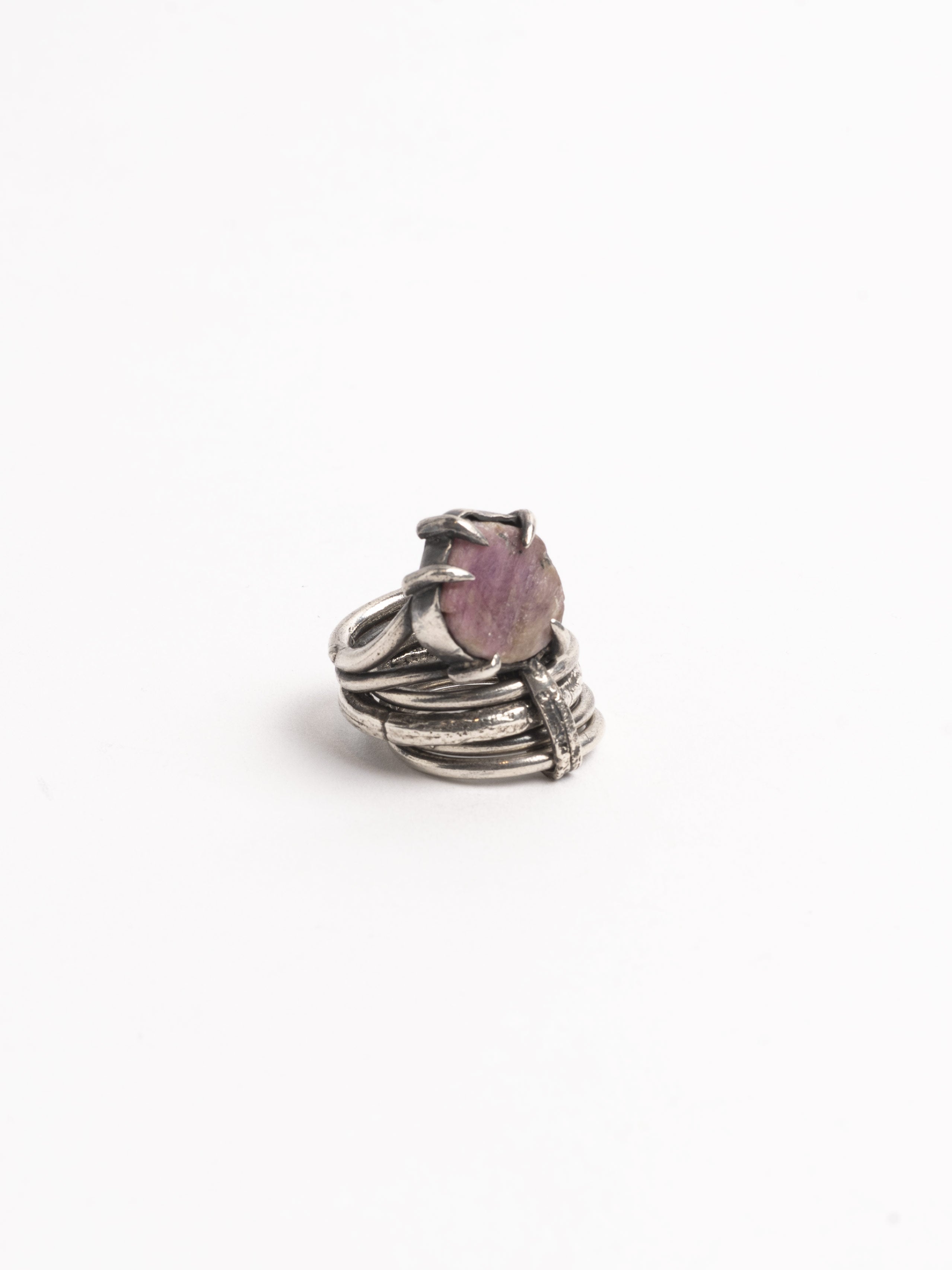 Raw Ruby Multi-Layered Ring