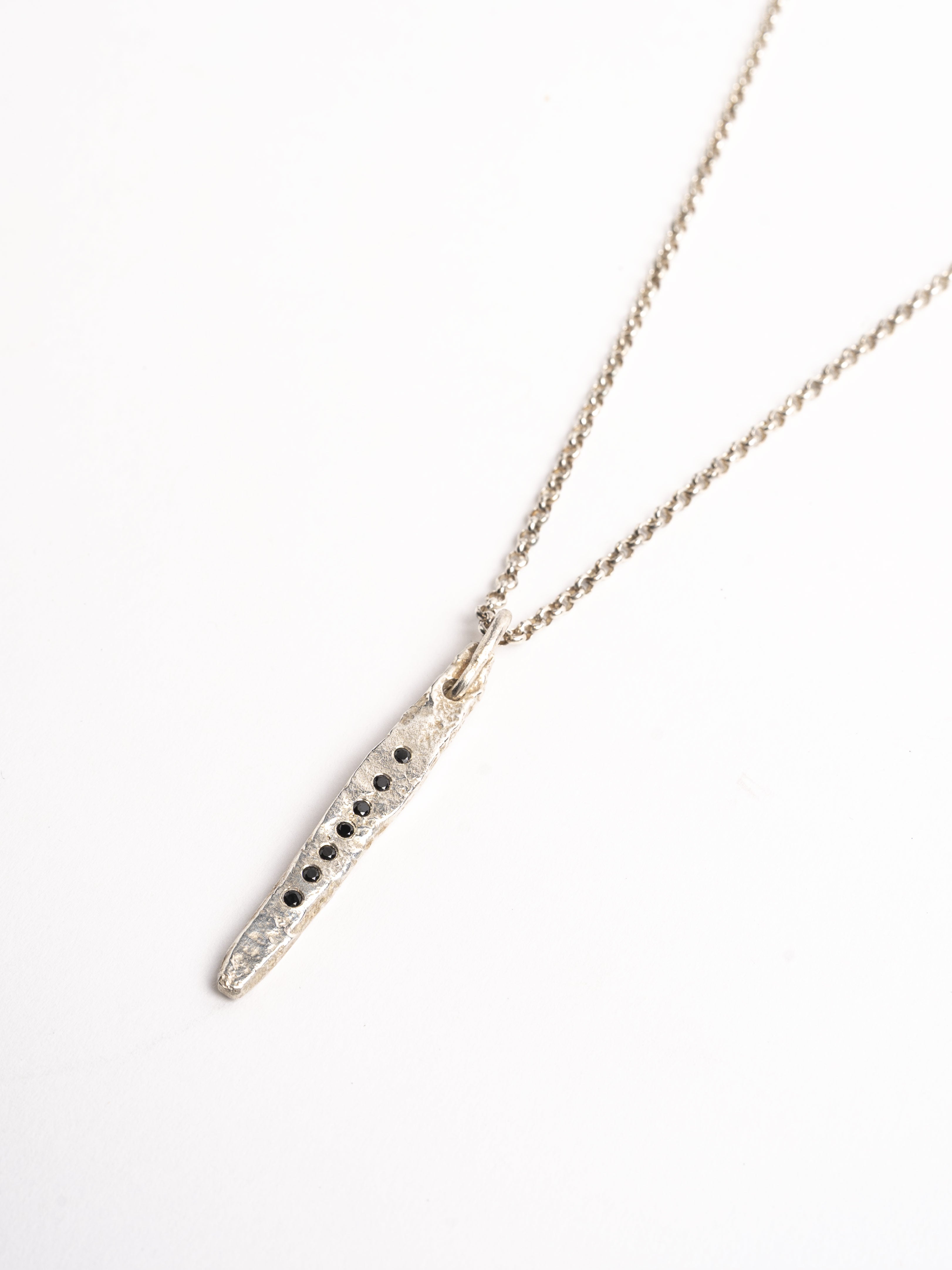 Shaft Diamond Pendant Necklace