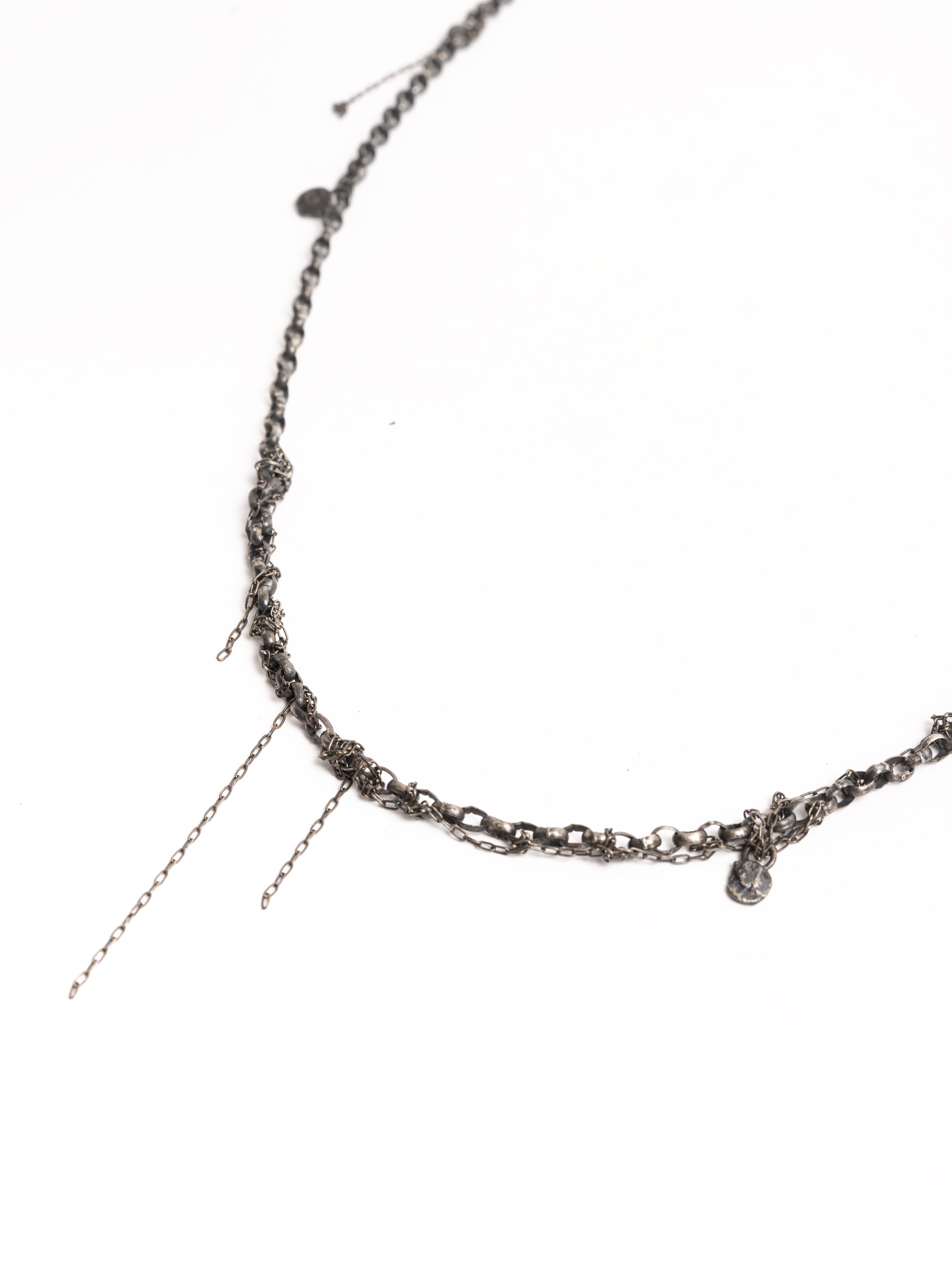 Oxidized Silver Chain Necklace