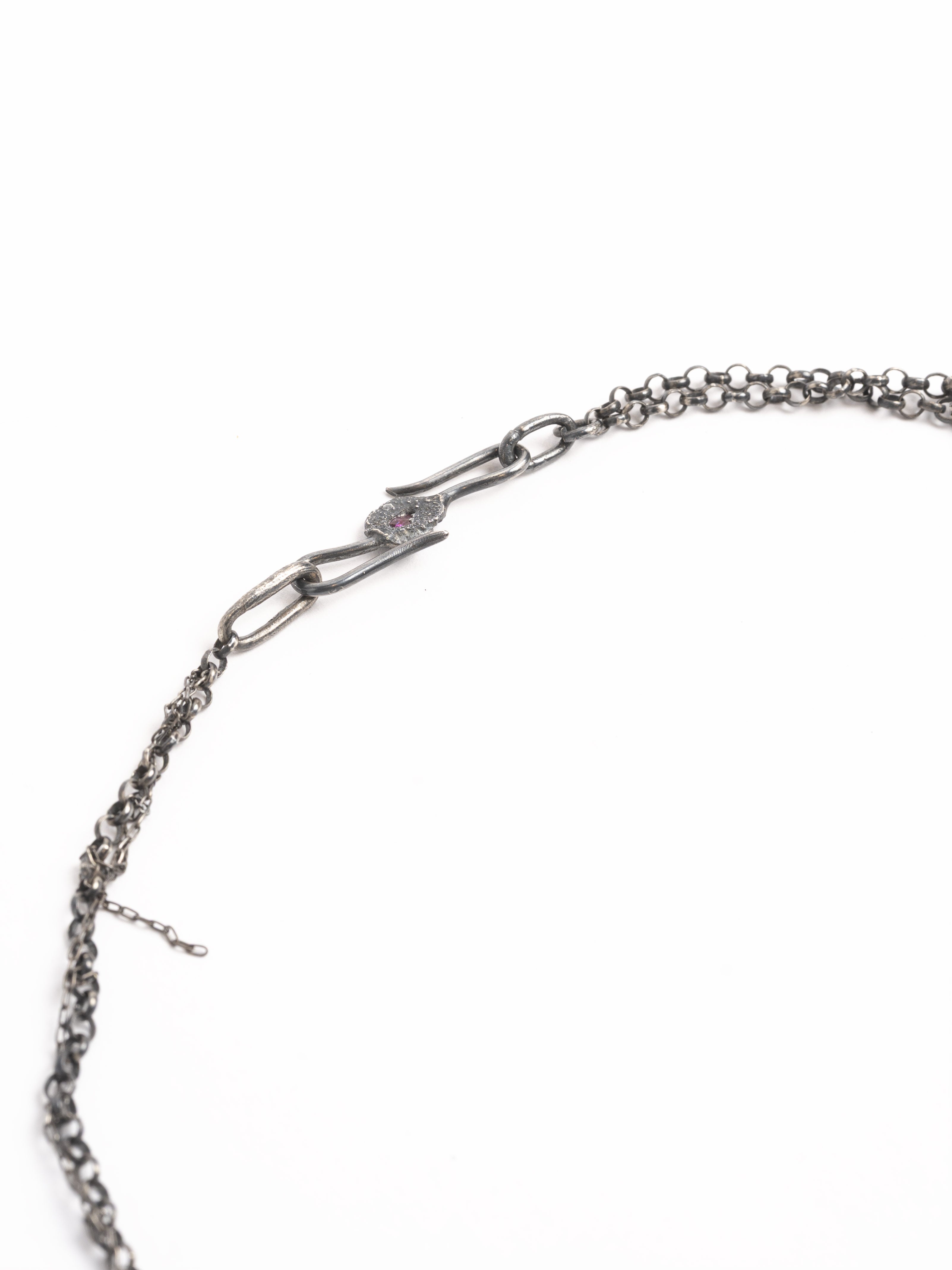 Oxidized Silver Chain Necklace