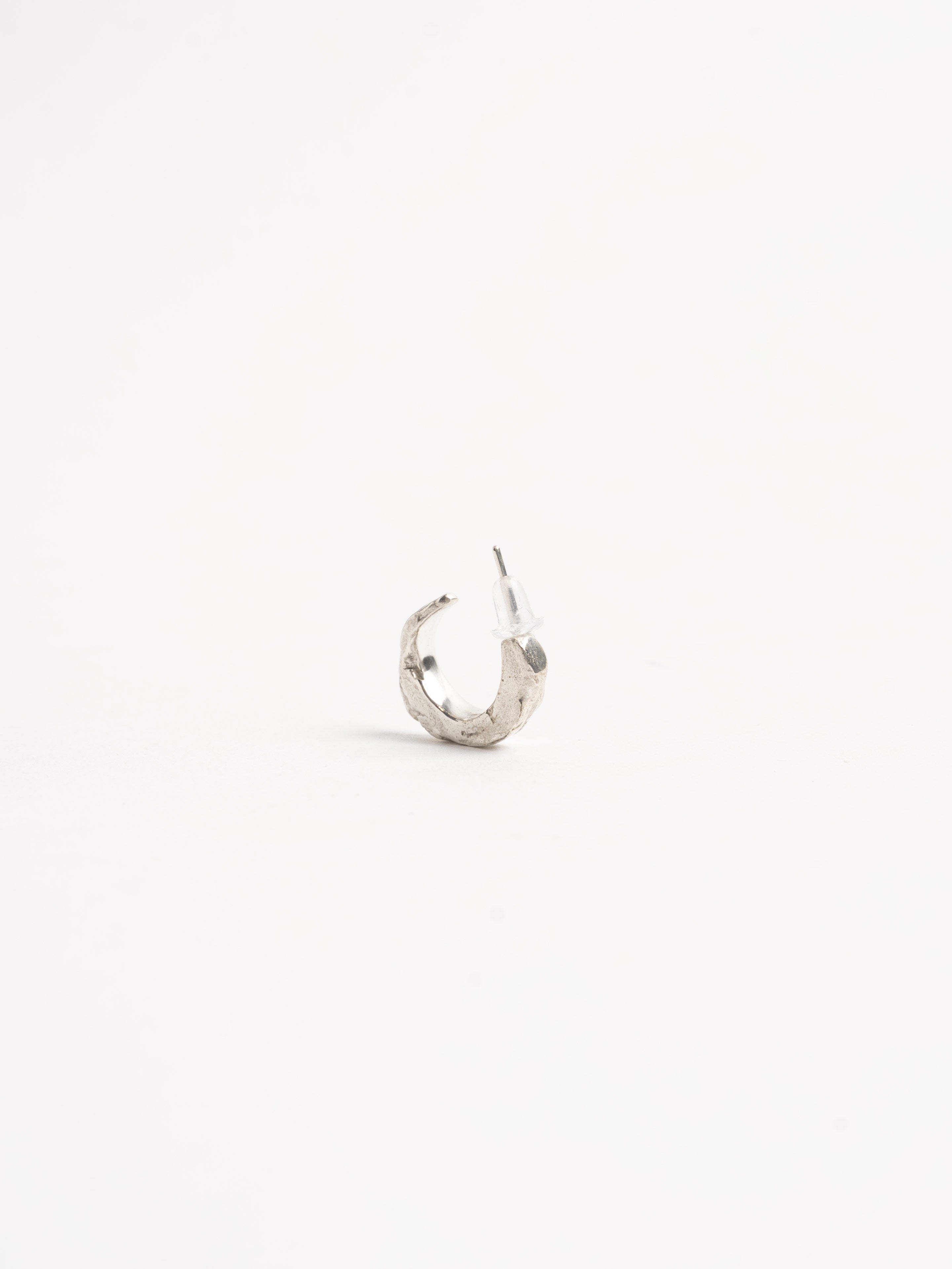 Organic Textured Hoop Earring