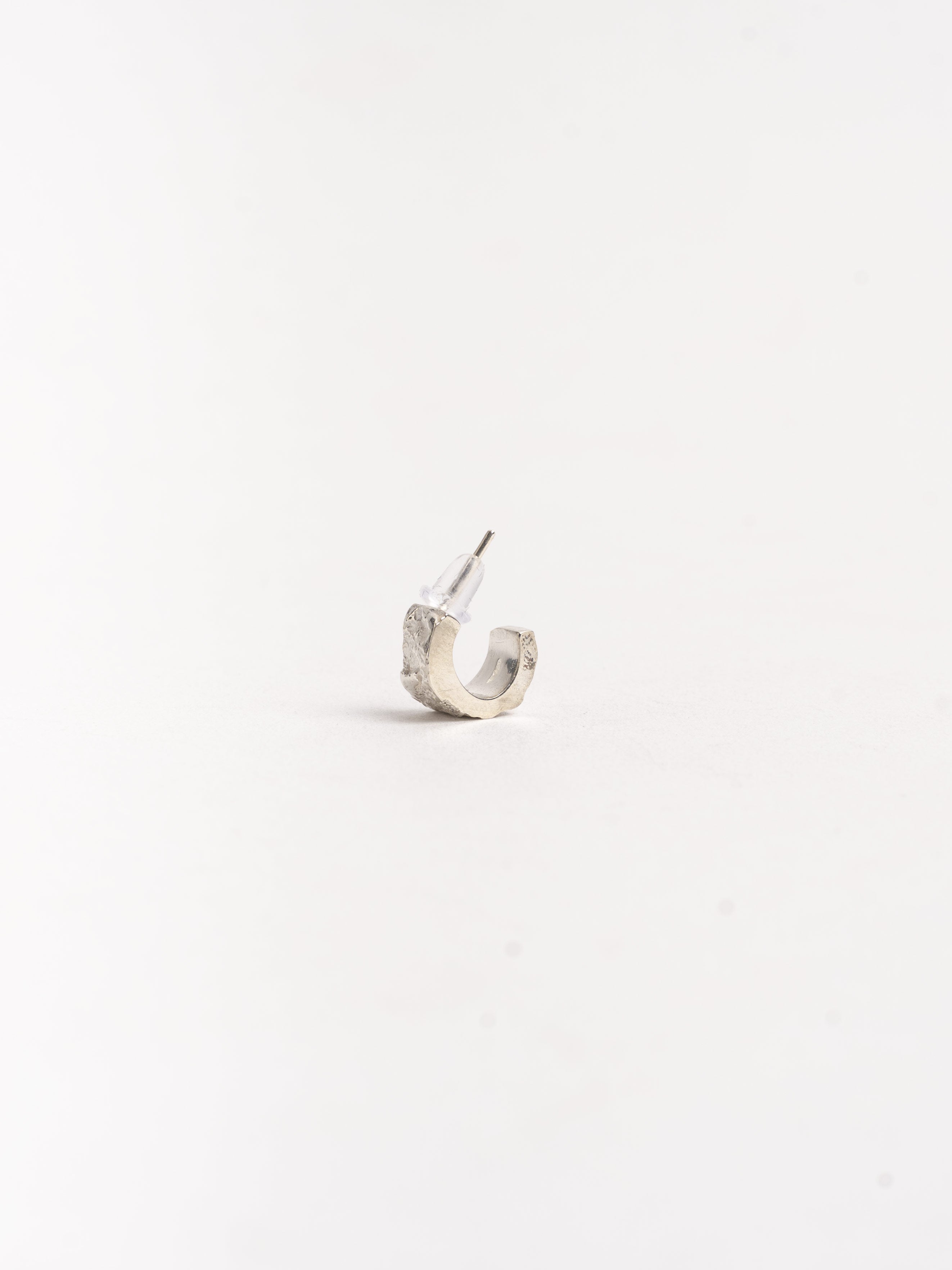 Organic Textured Hoop Earring