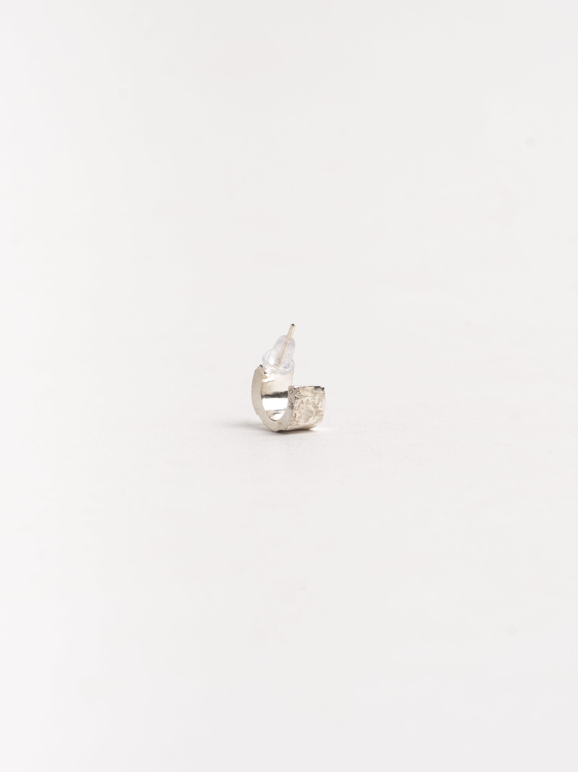 Organic Textured Hoop Earring