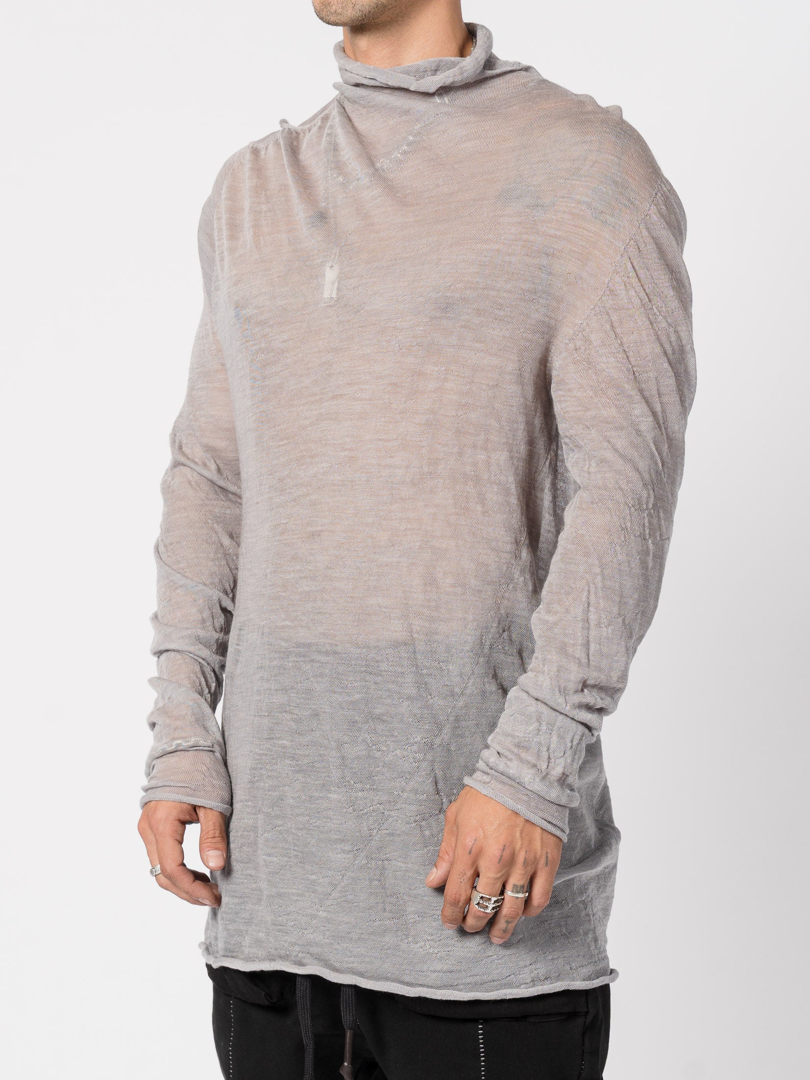 Thin Wool High Neck Knit