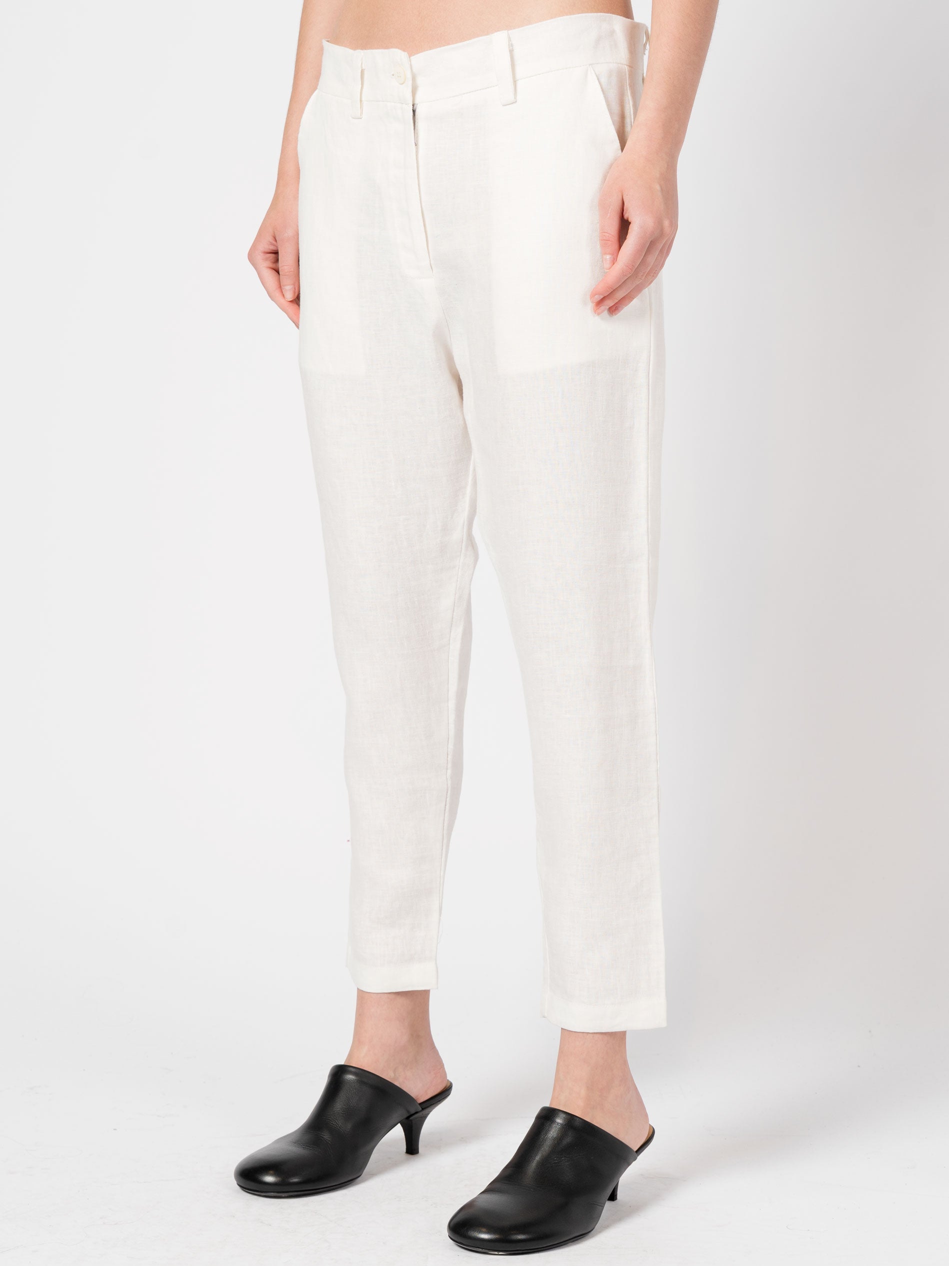 Linen Cropped Pants