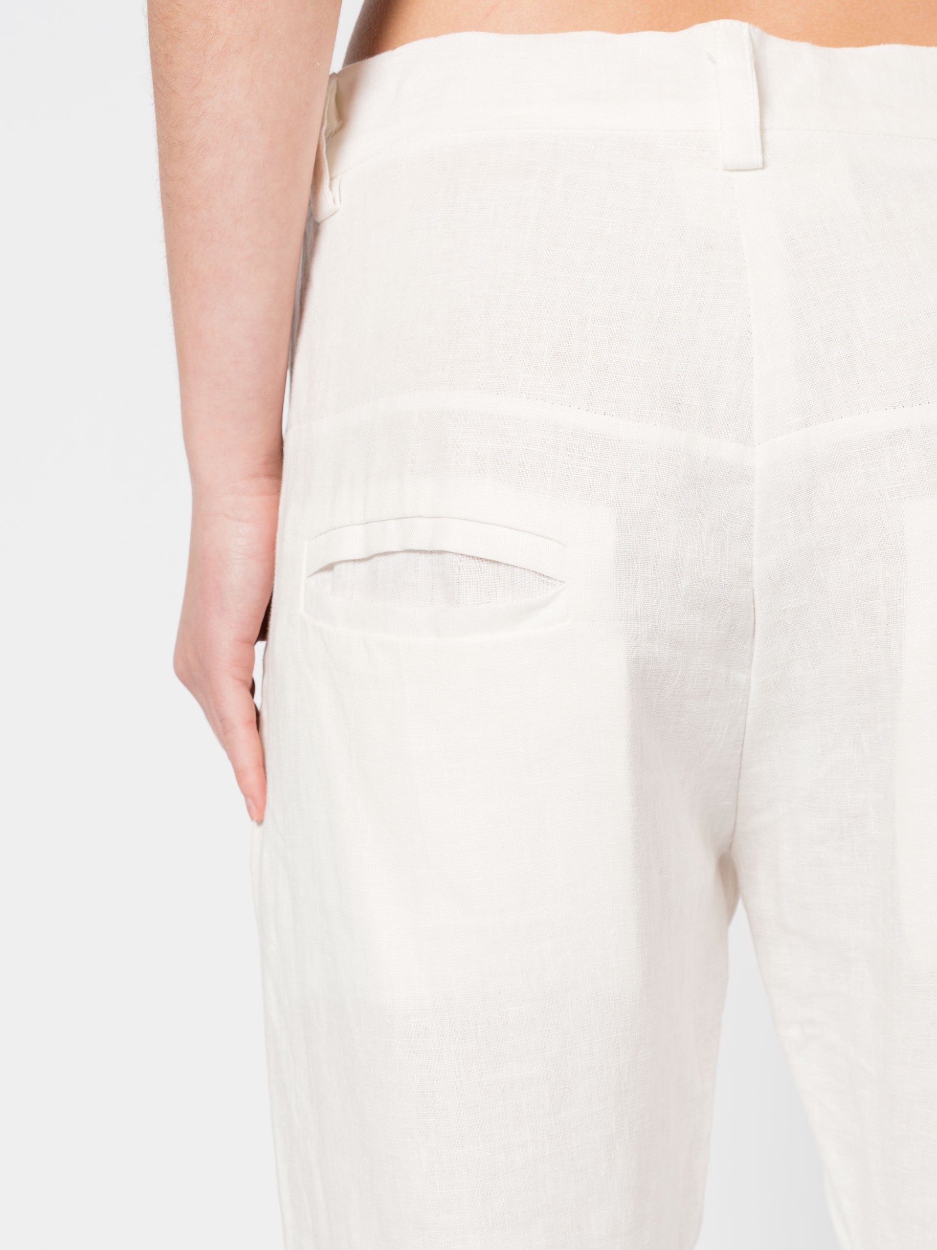 Linen Cropped Pants