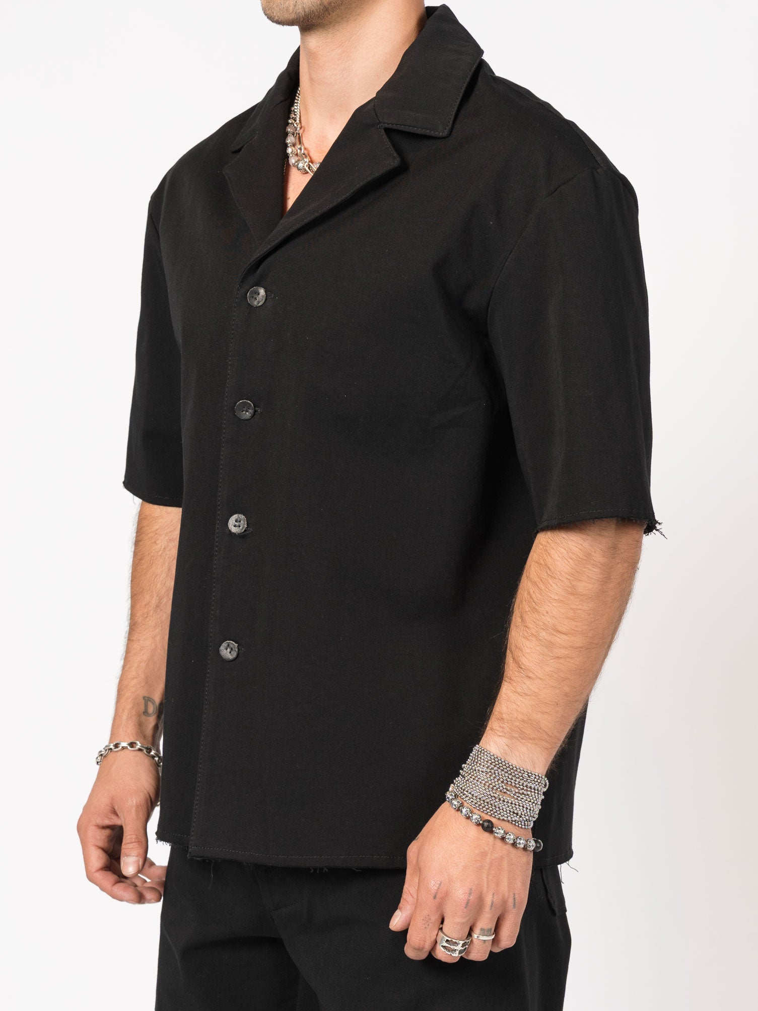 Shirt with Nubuck Accents
