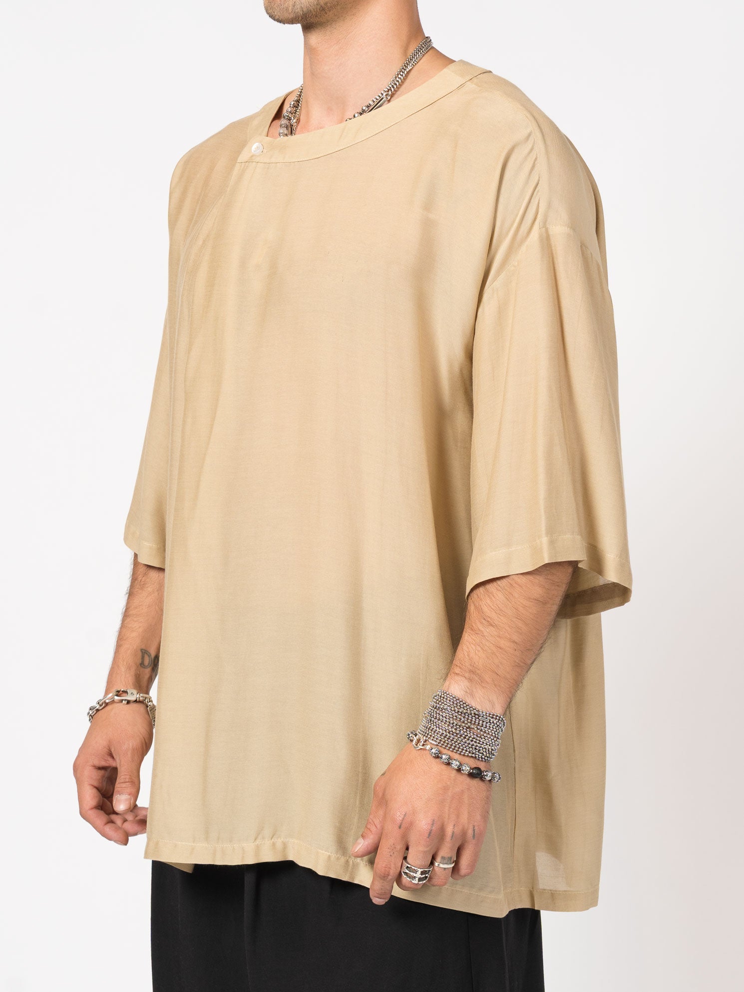 Silk-Blend Overshirt