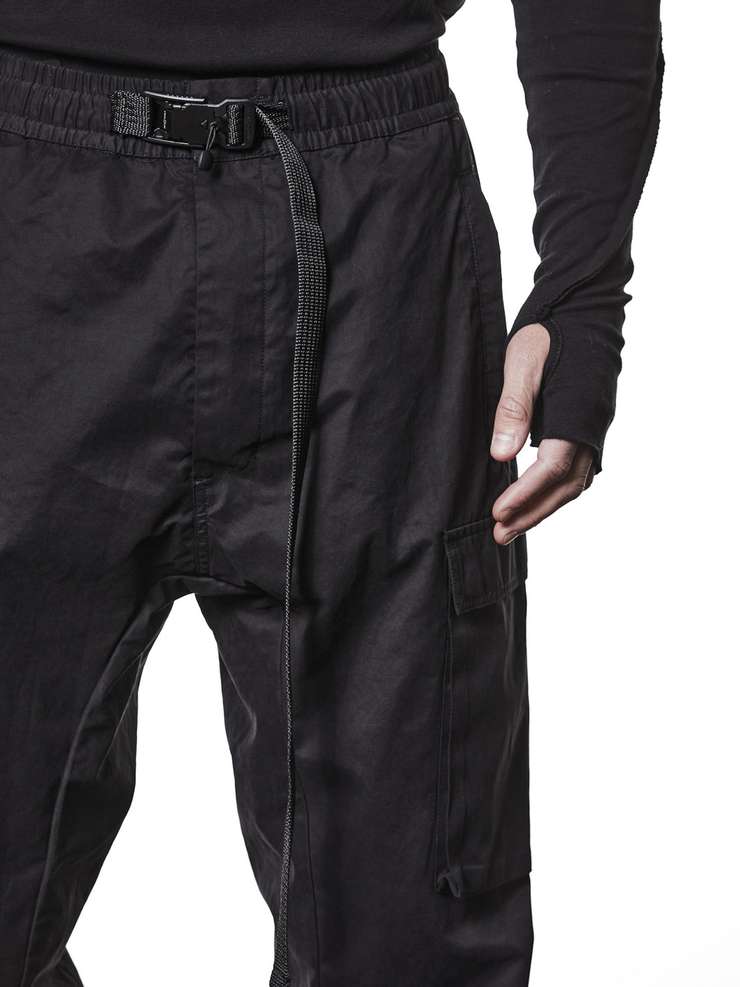 Cargo Trousers with Integrated Belt