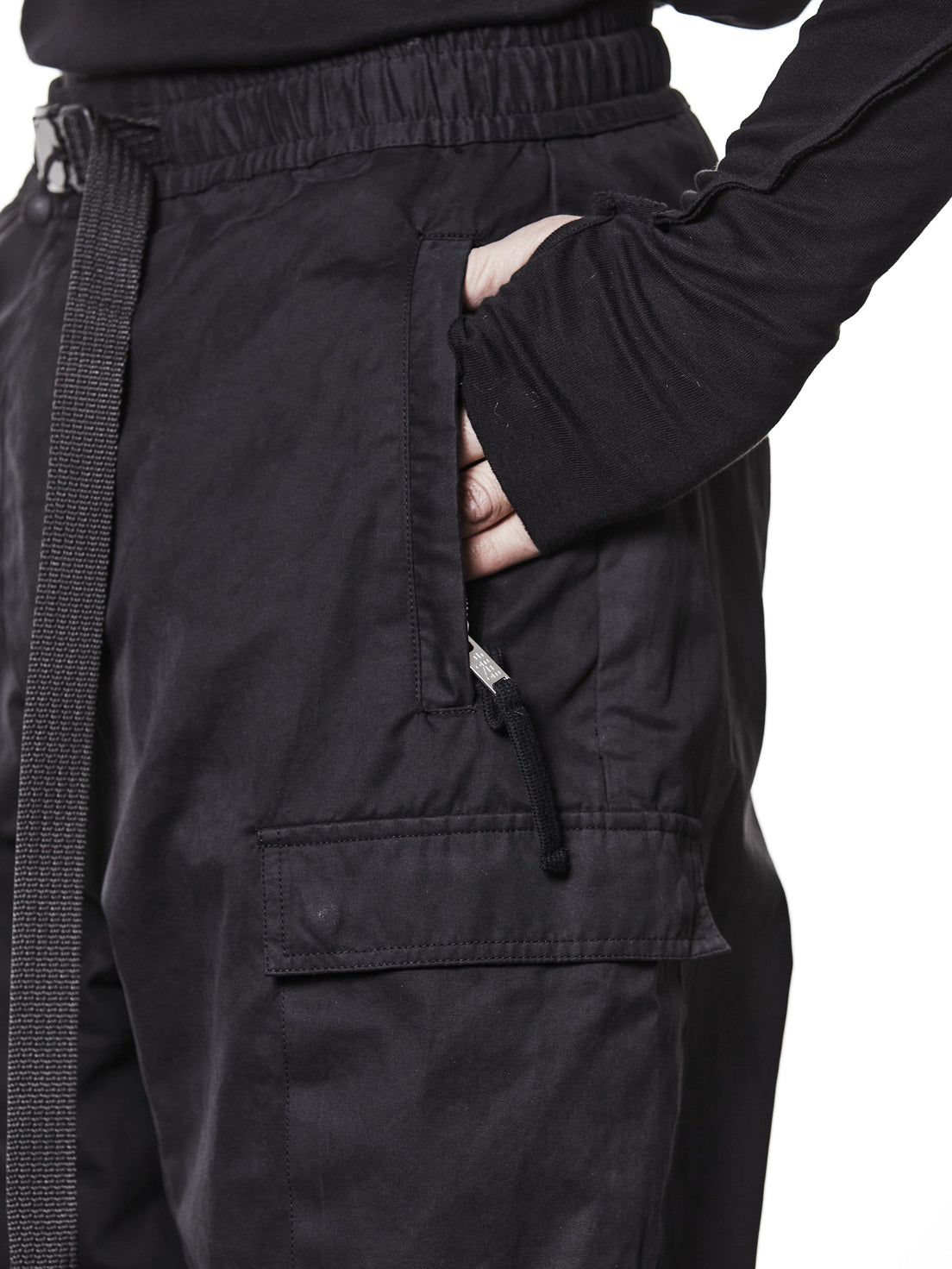 Cargo Trousers with Integrated Belt