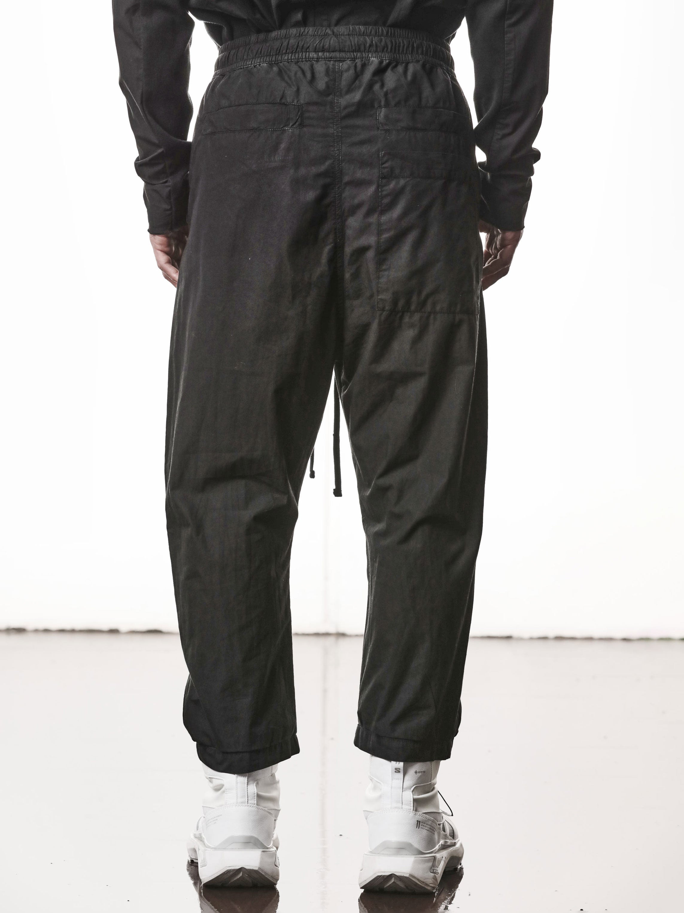 Woven Cropped Cotton Trousers