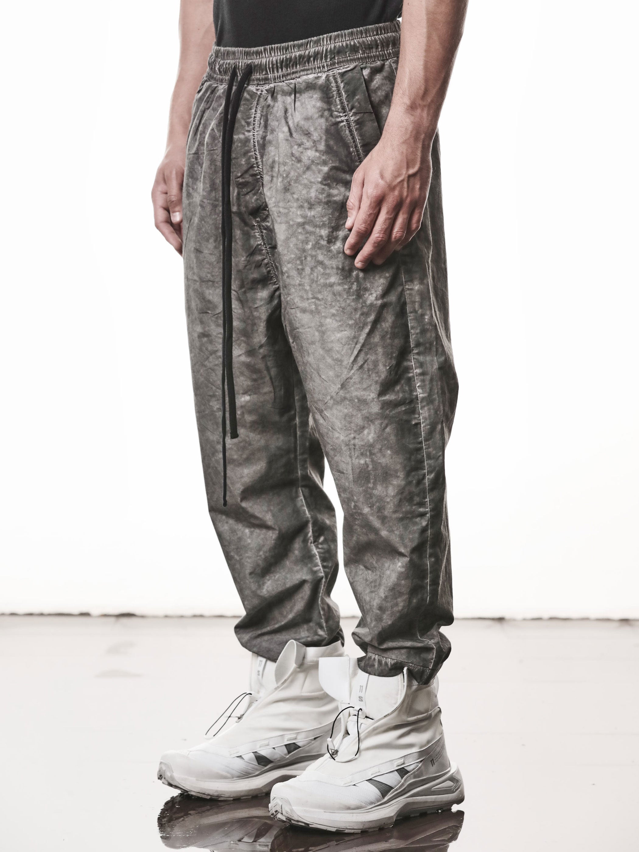 Woven Cropped Cotton Trousers