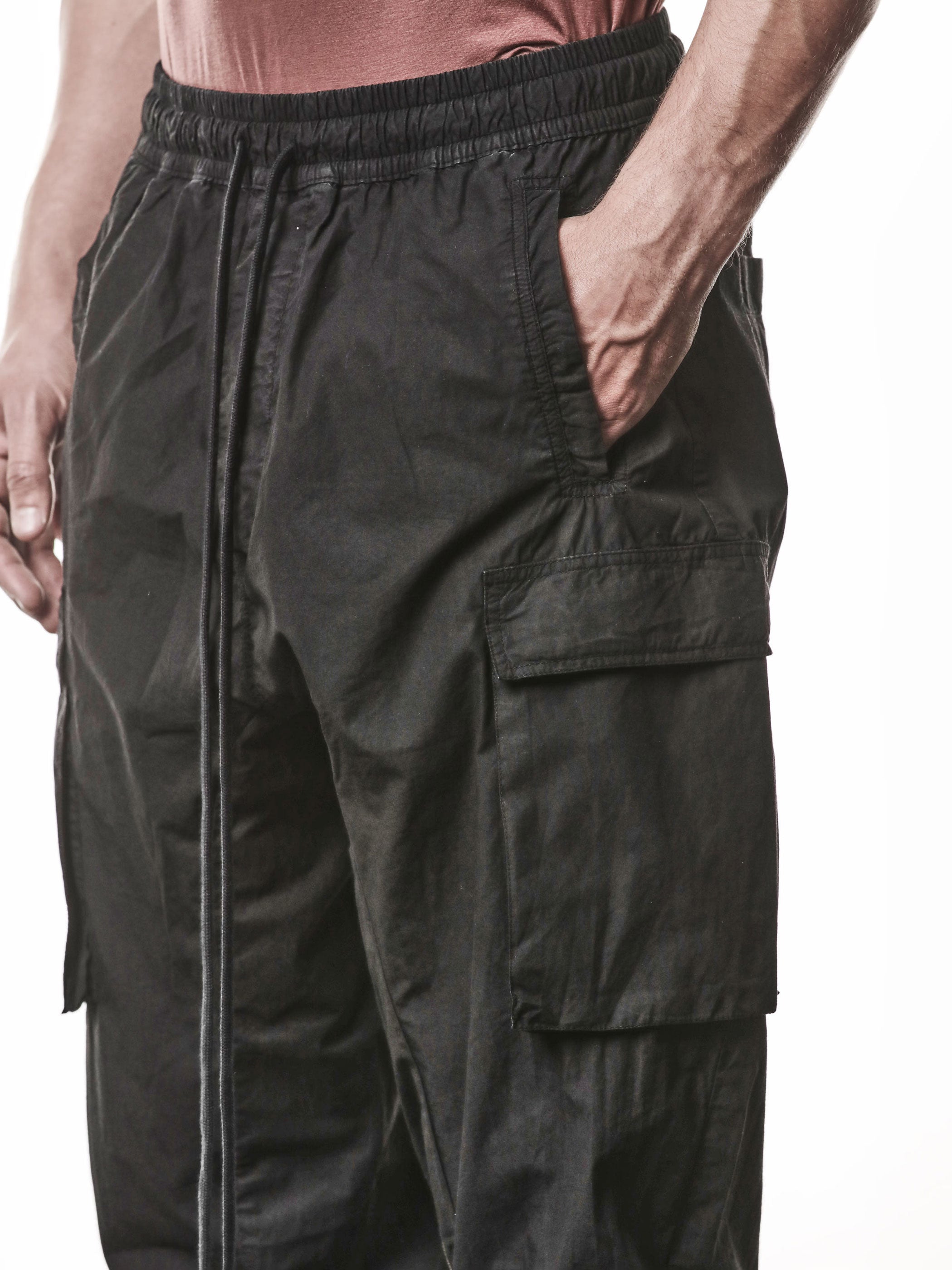 Woven Cotton Cargo Trousers