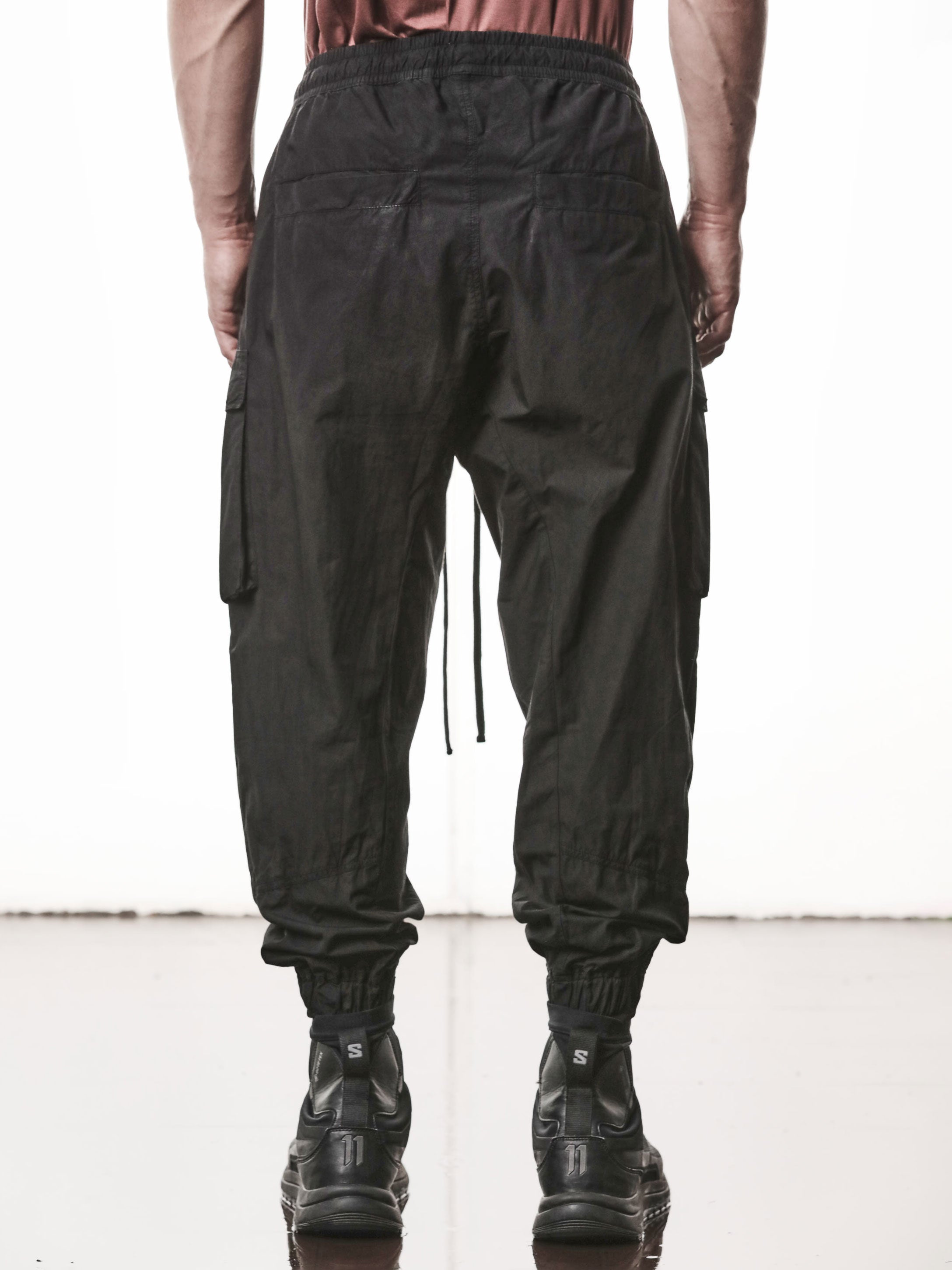 Woven Cotton Cargo Trousers