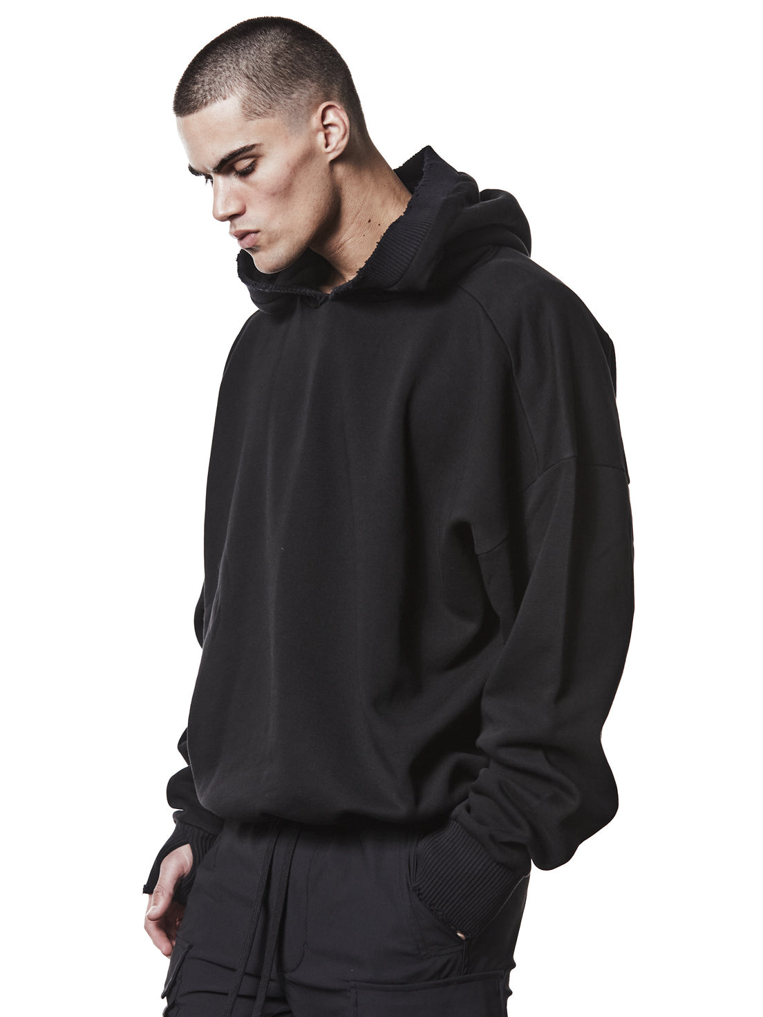 Cropped Hooded Sweatshirt