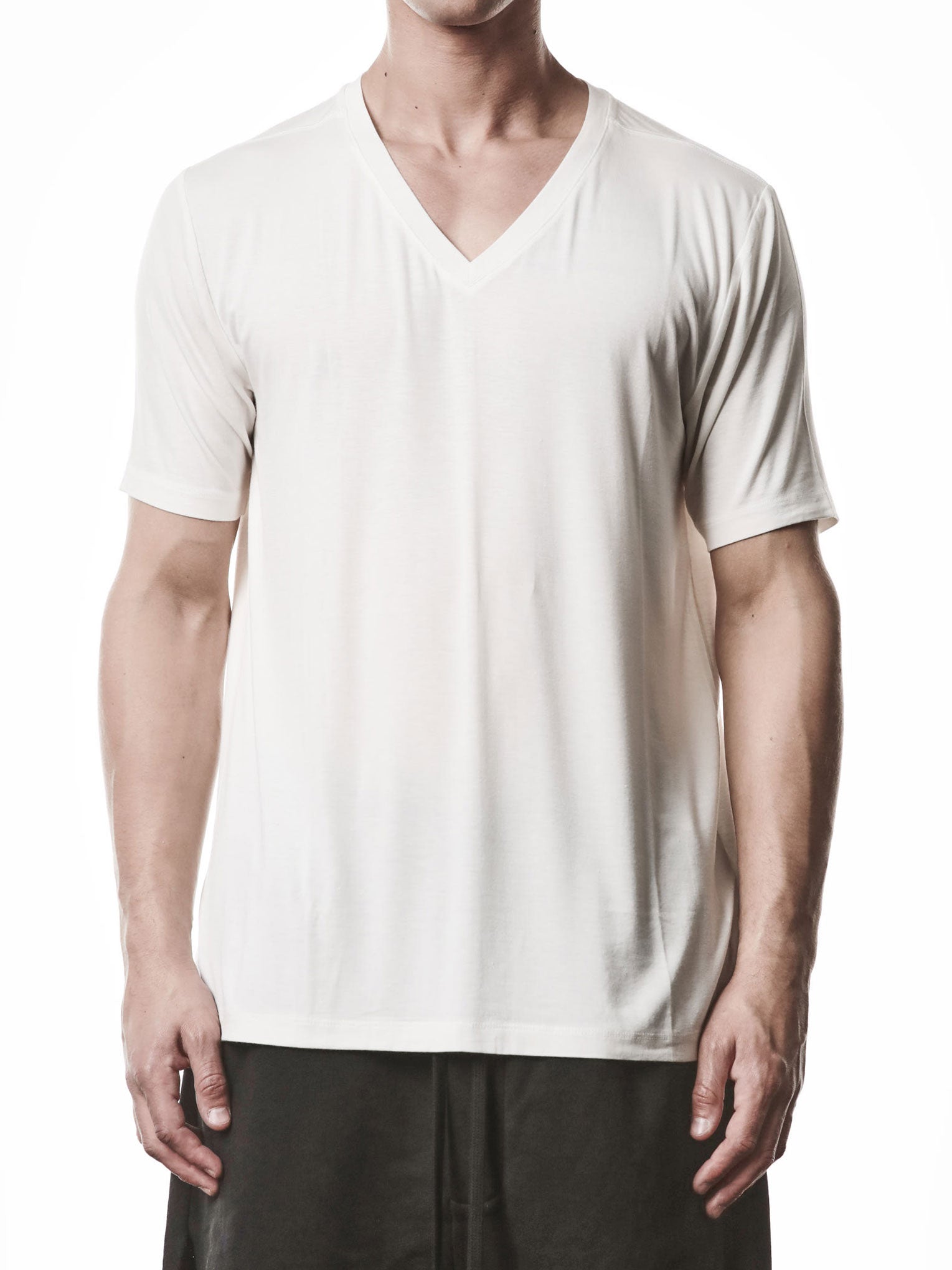 Silk Blend V-Neck T-Shirt