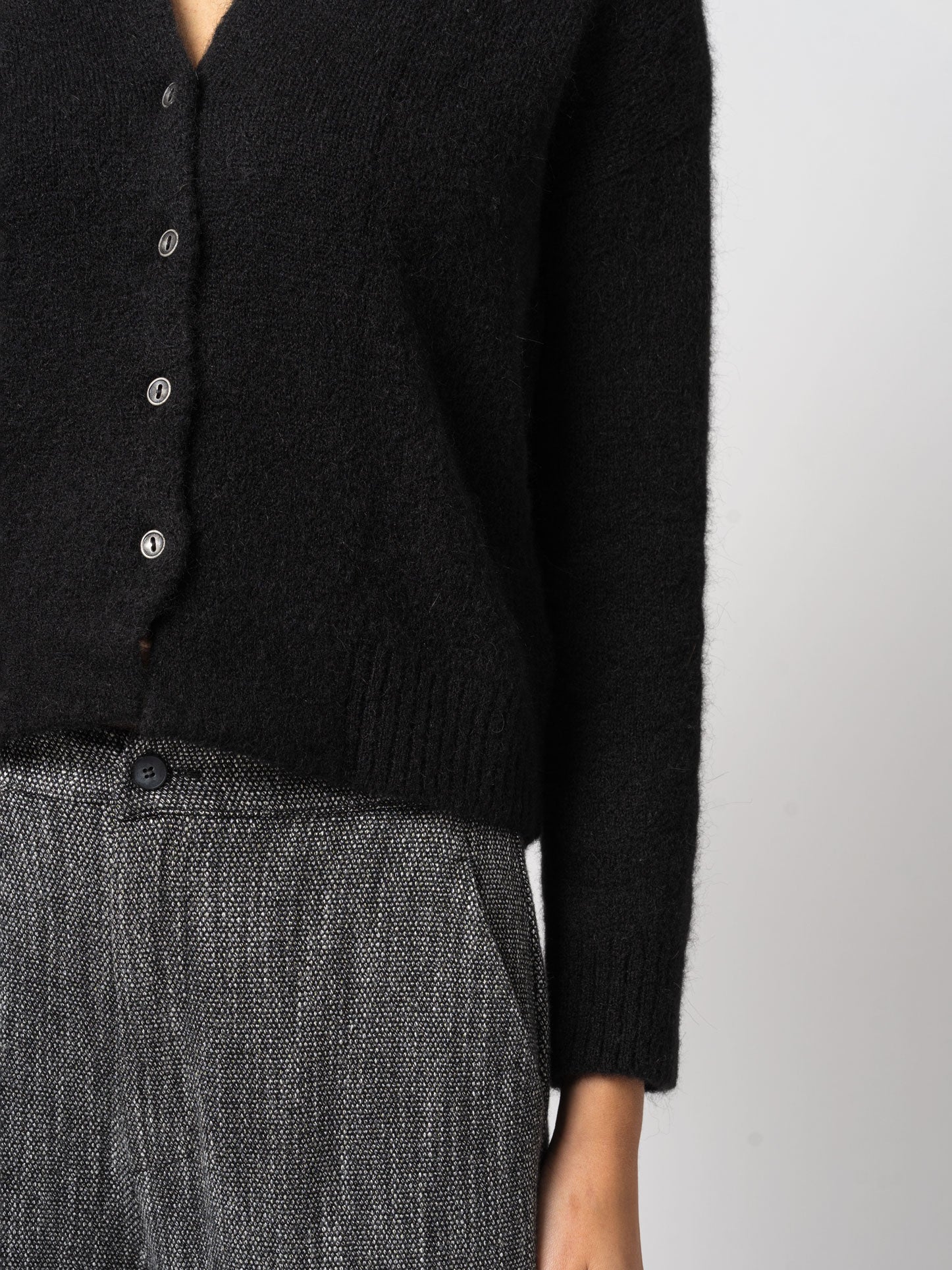 Alpaca and Wool Knit Cardigan - by TRANSIT