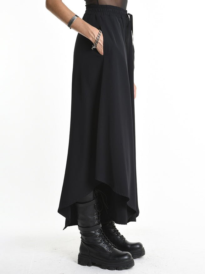 Asymmetric Trousers with Drawstring - by LA HAINE INSIDE US