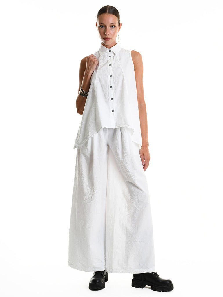 Asymmetrical Crumpled Shirt - by LA HAINE INSIDE US