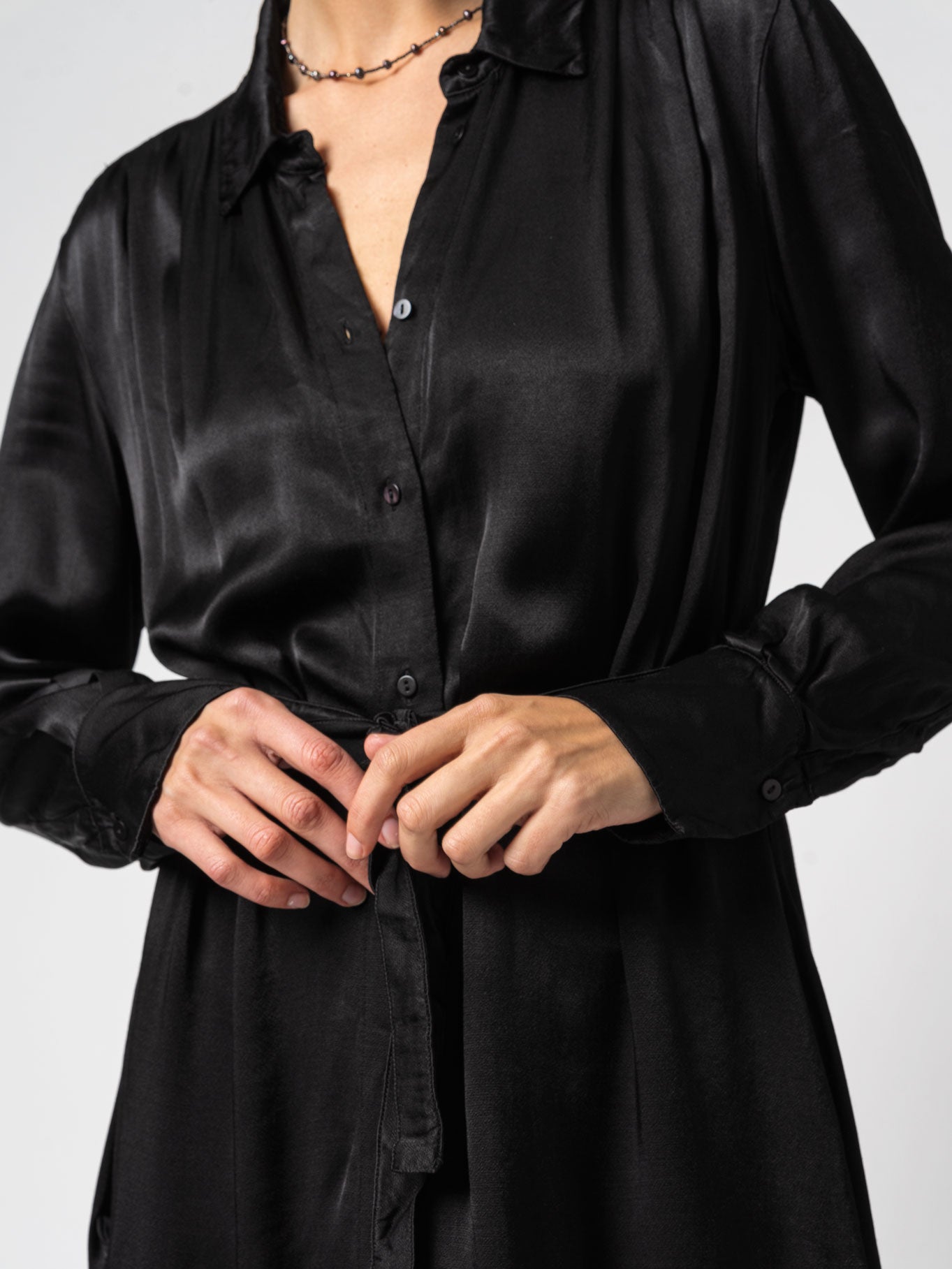 Belted Midi Dress - by TANDEM