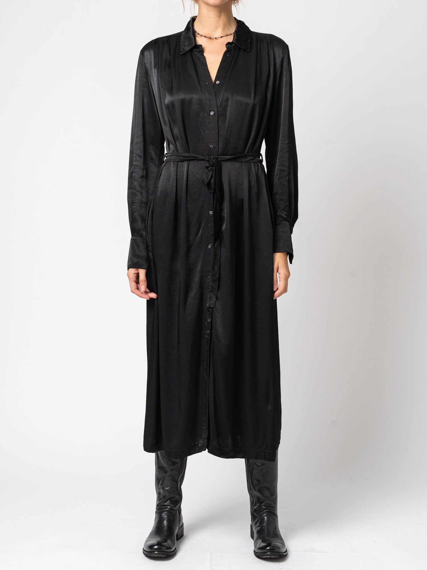 Belted Midi Dress - by TANDEM