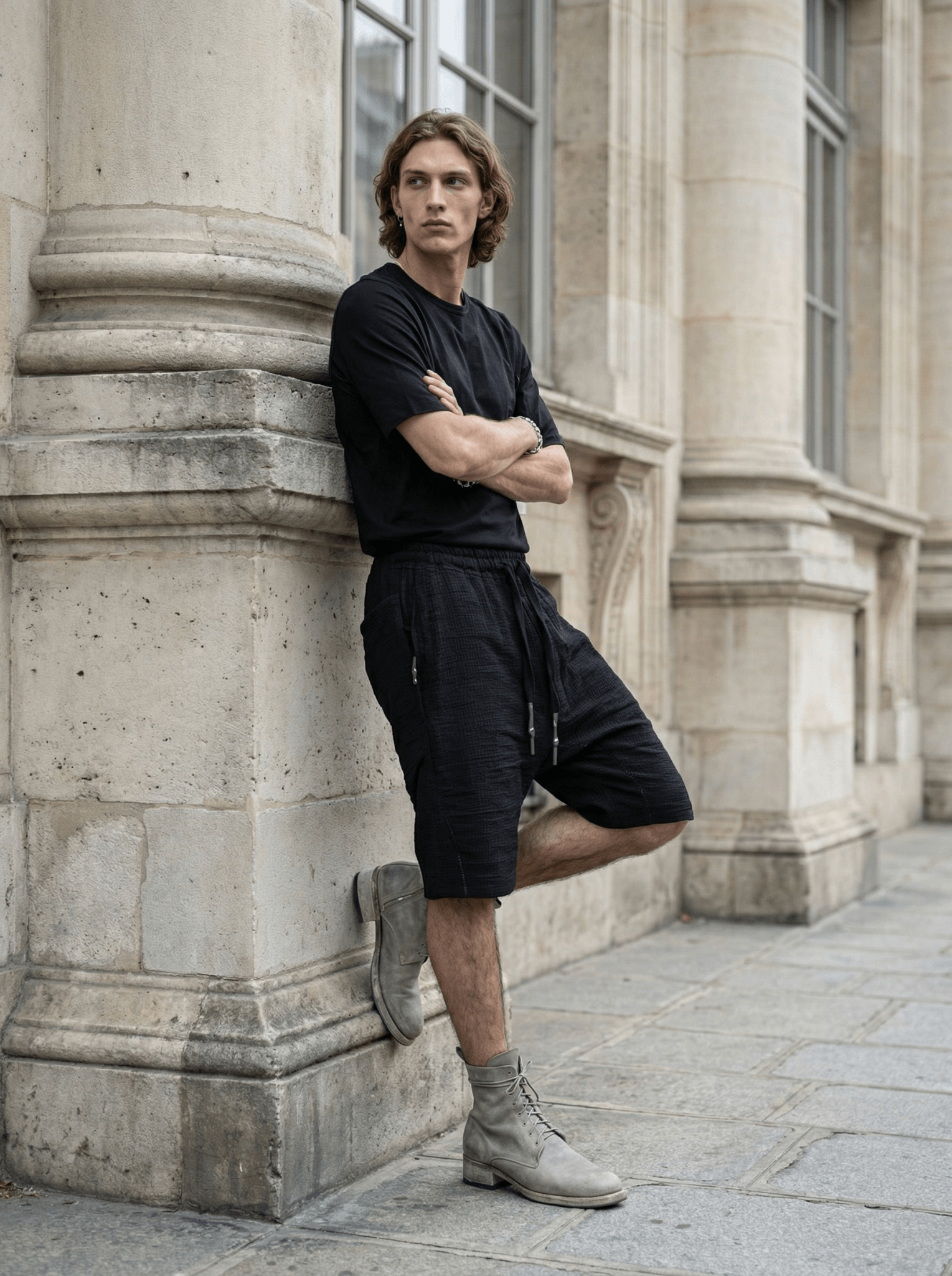 Bigshort Micro Ondes Organic Cotton Shorts — Black - by Isaac Sellam