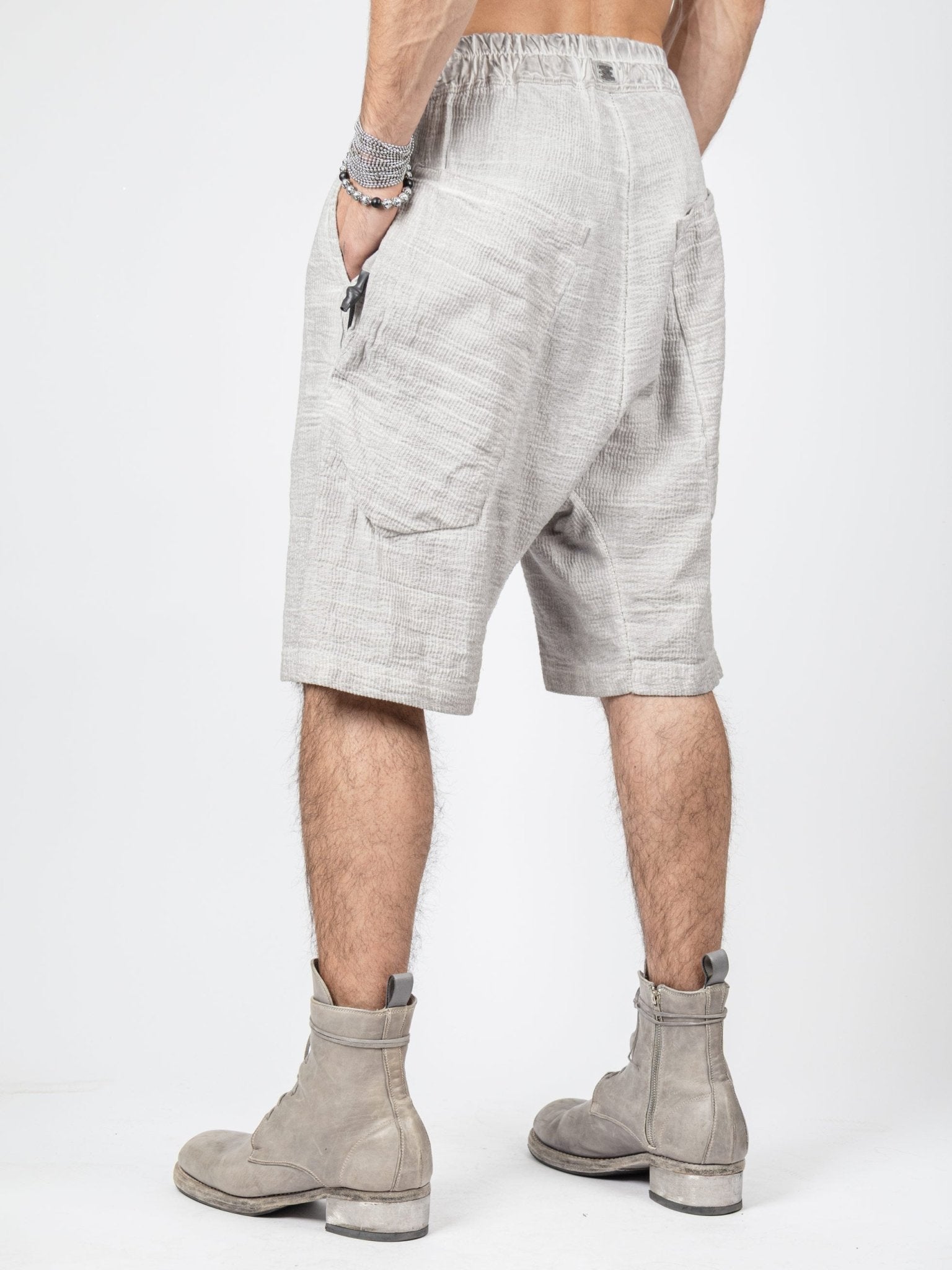 Bigshort Micro Ondes Organic Cotton Shorts — Silver - by Isaac Sellam