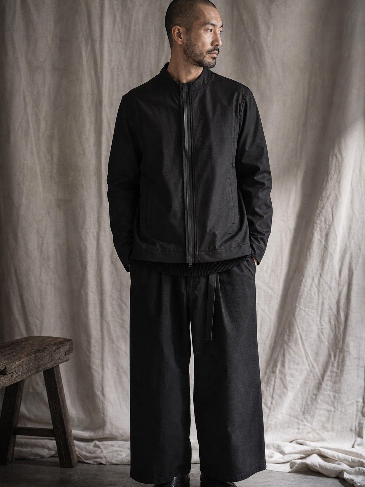 Black nylon jacket - by AITO
