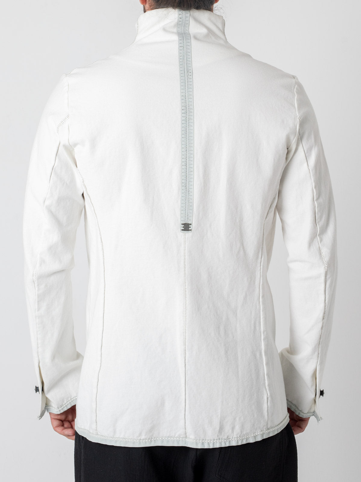 Blazer with Leather Back Detail - by ISAAC SELLAM