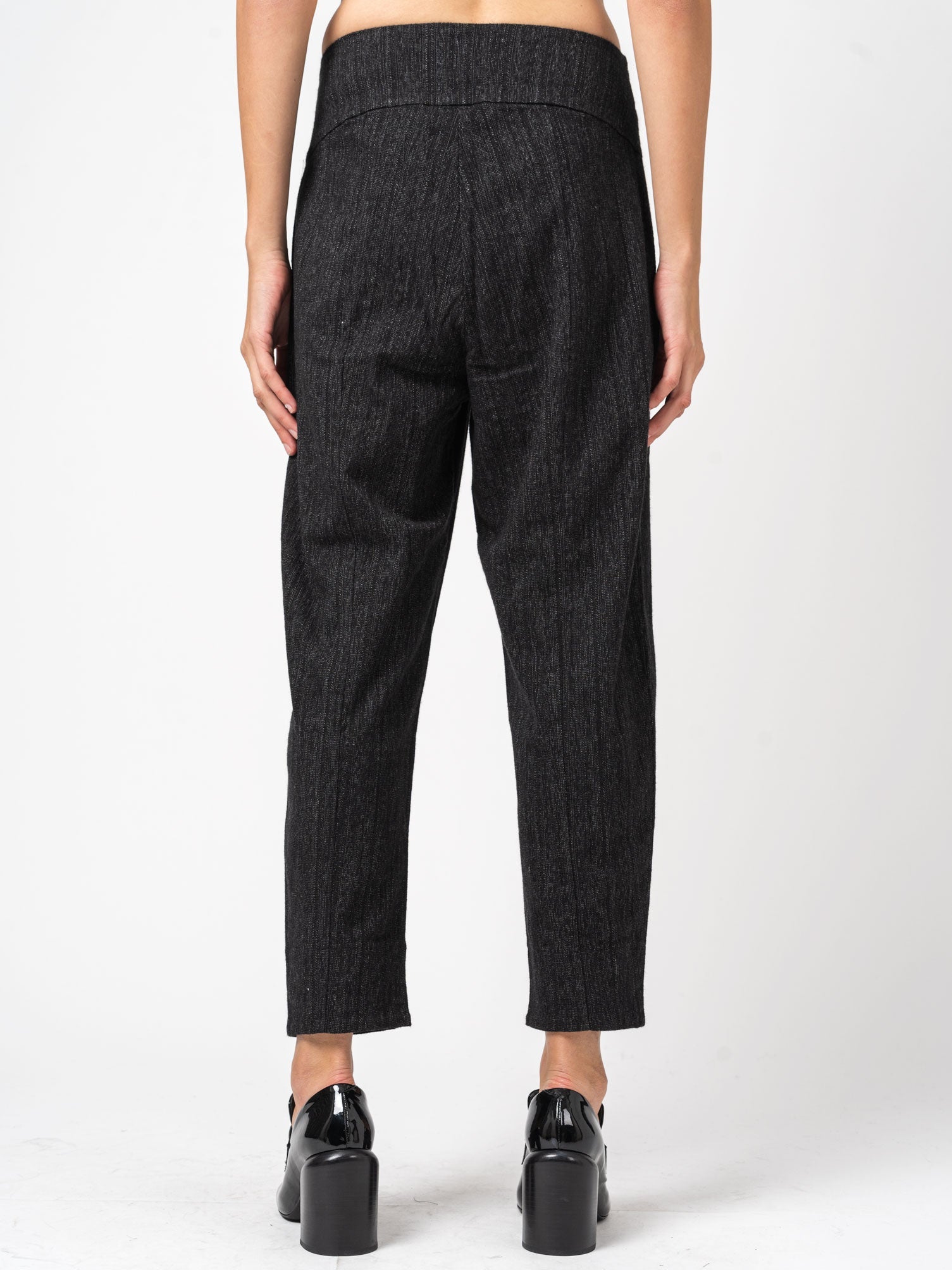 Bombé Shape Striped Trousers - by TRANSIT