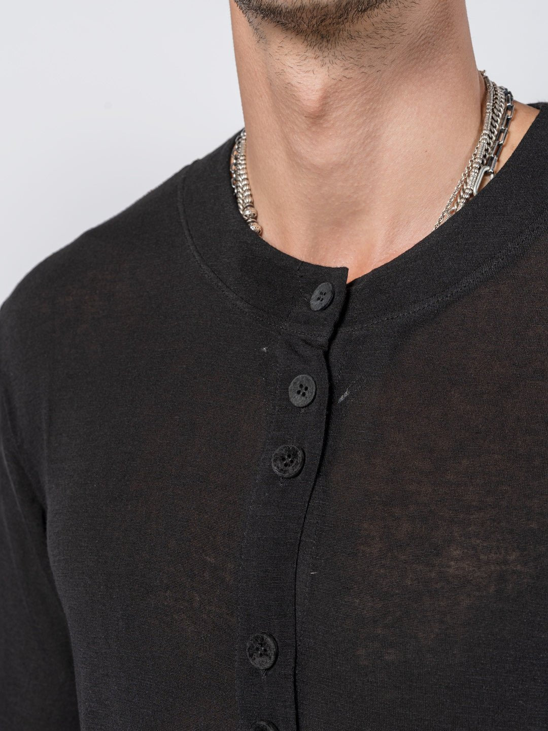 Button - Up Long Sleeve T-Shirt - by NOSTRA SANTISSIMA