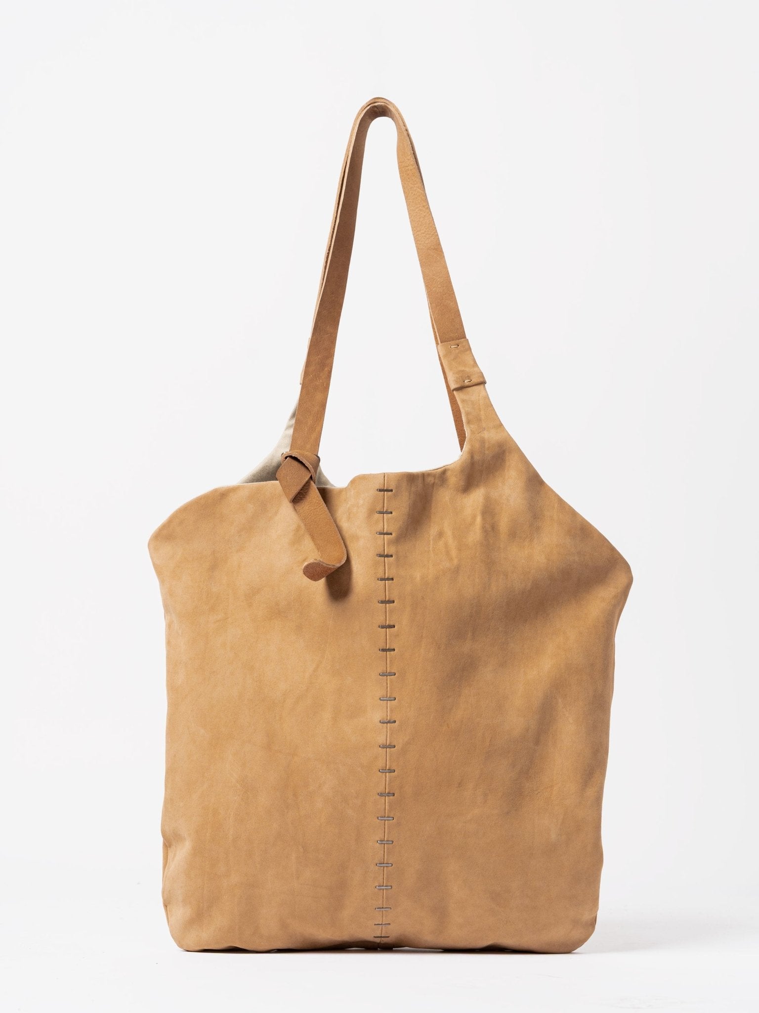 Calfskin and Cotton Shopper - by DANIELE BASTA
