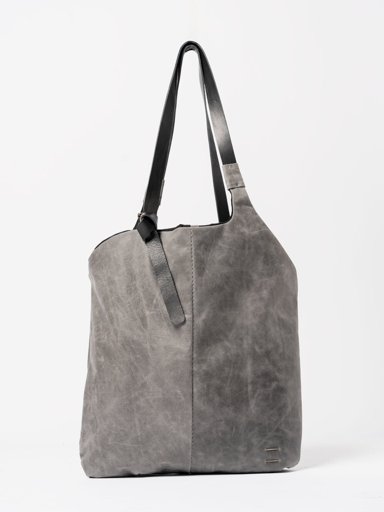 Calfskin and Cotton Shopper - by DANIELE BASTA