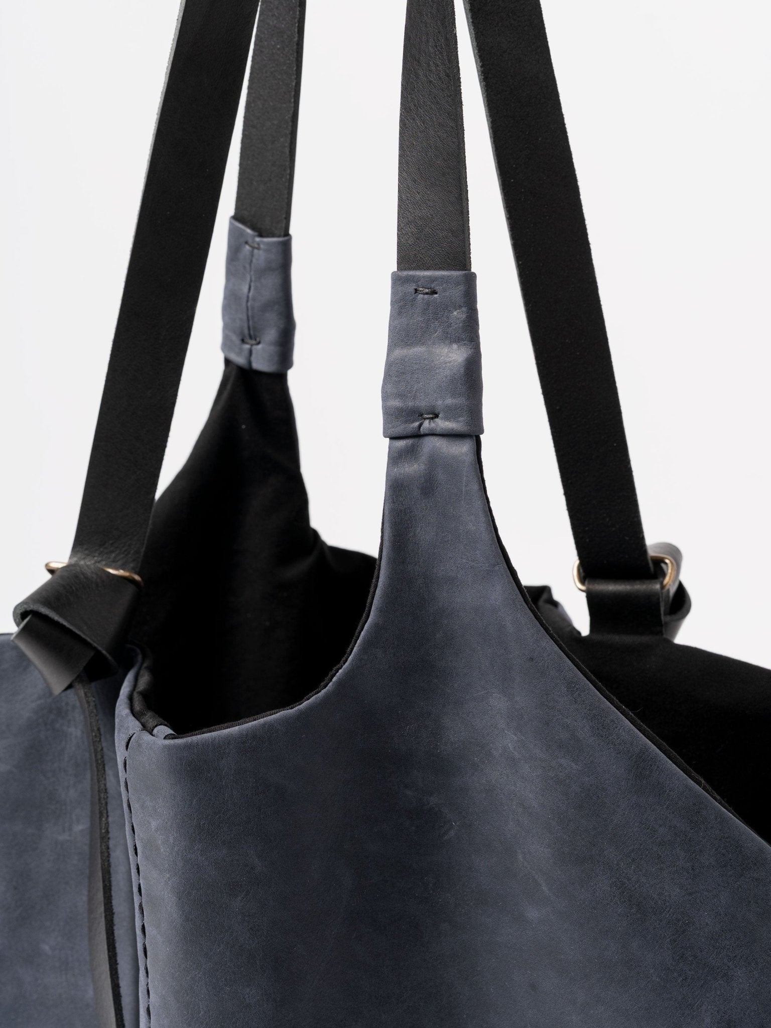 Calfskin and Cotton Shopper - by DANIELE BASTA