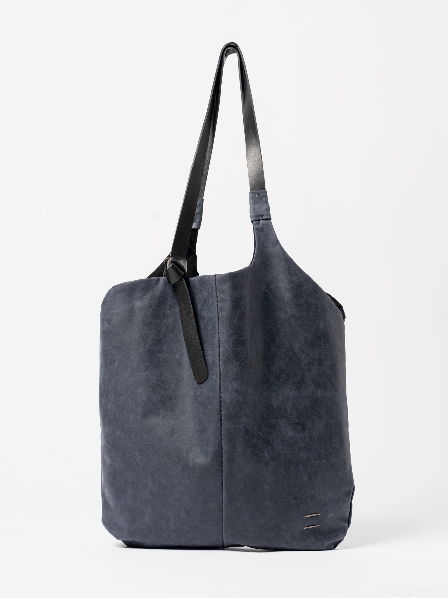 Calfskin and Cotton Shopper - by DANIELE BASTA