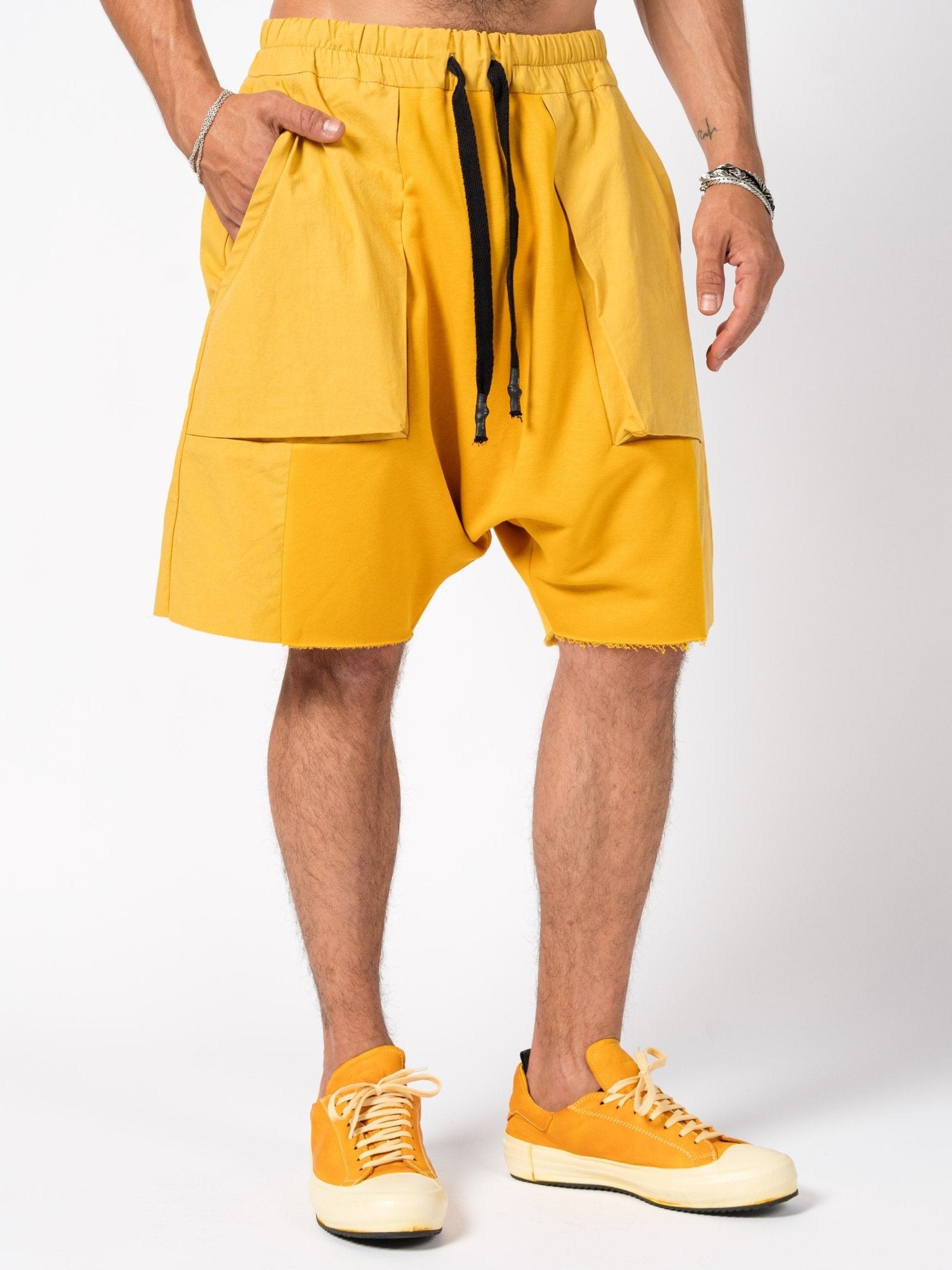 Cargo Shorts with Raw Hem - by 139DEC
