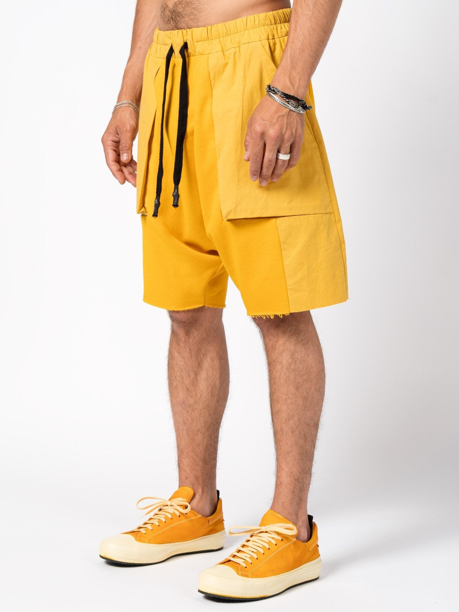 Cargo Shorts with Raw Hem - by 139DEC